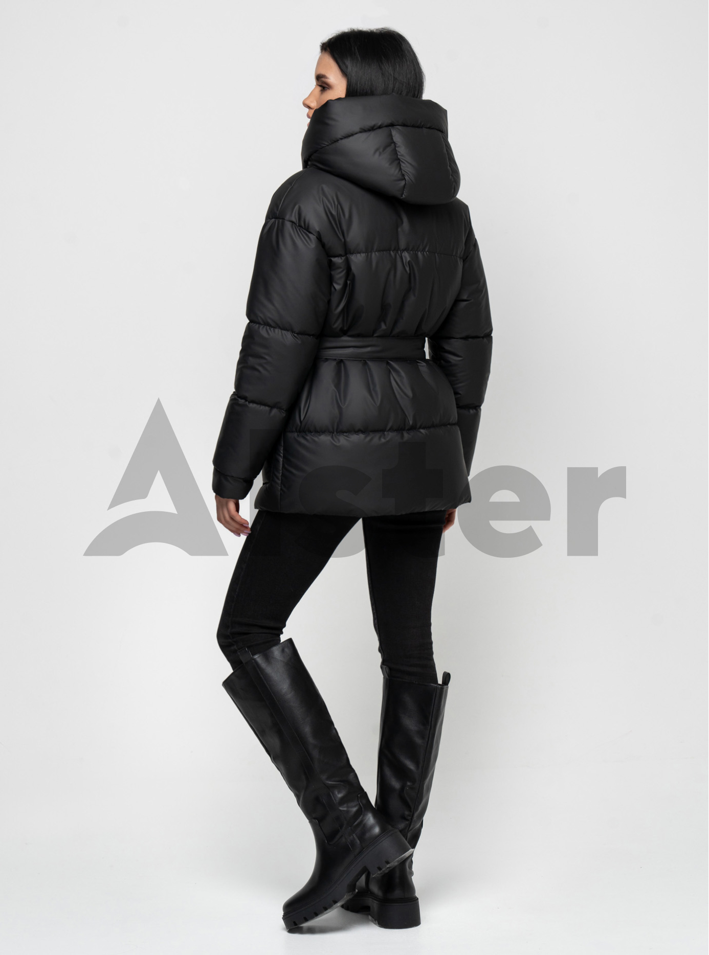 Короткая женская куртка 570 Kattaleya с поясом Чёрный 40 (KTL570P-04): фото - Alster.ua