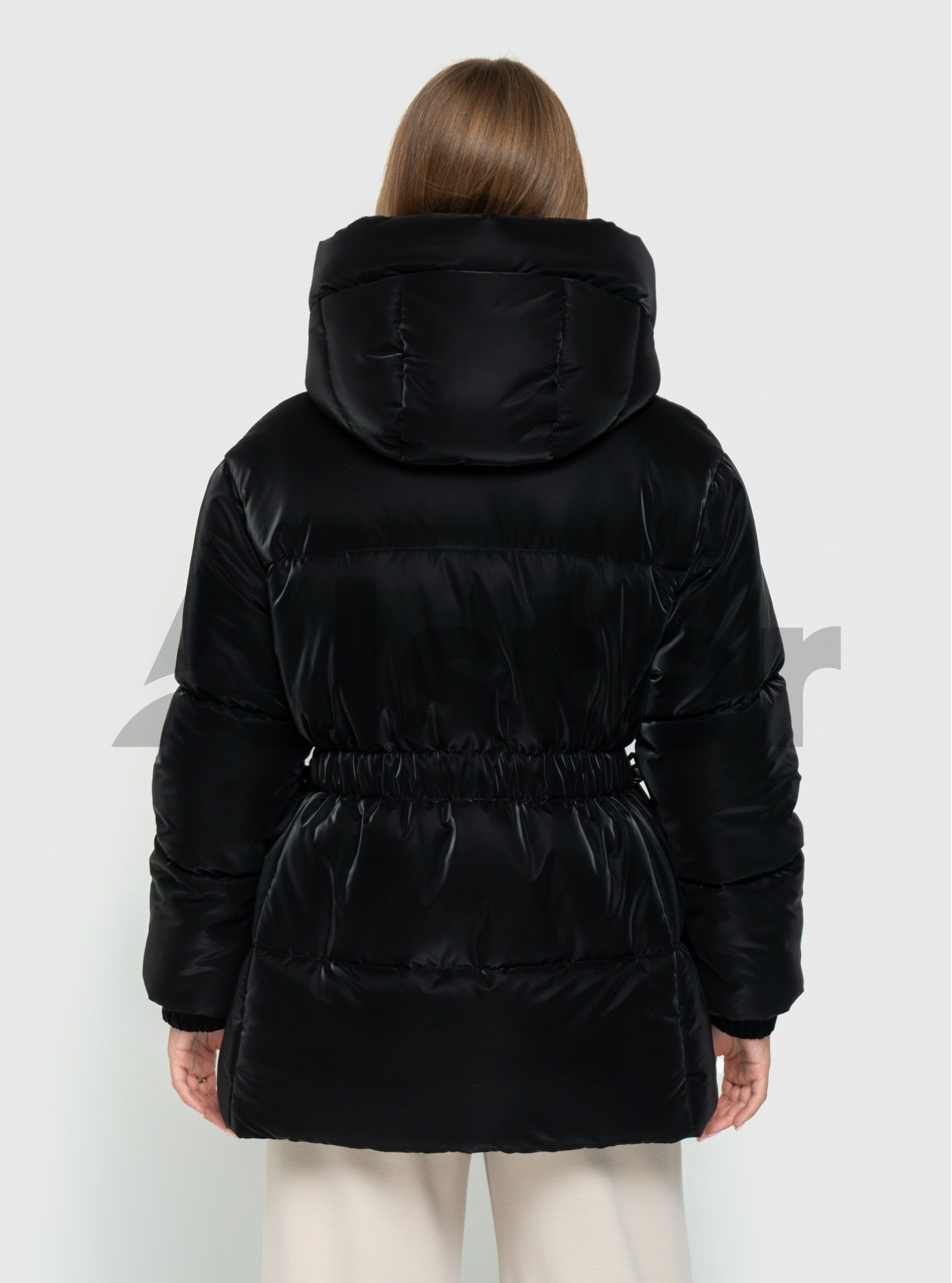 Женская зимняя куртка 516 с резинкой на поясе Чёрный 46 (KTL516(13)-04): фото - Alster.ua