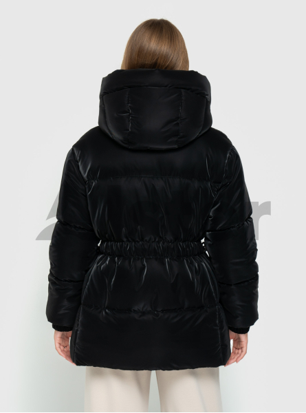 Женская зимняя куртка 516 с резинкой на поясе