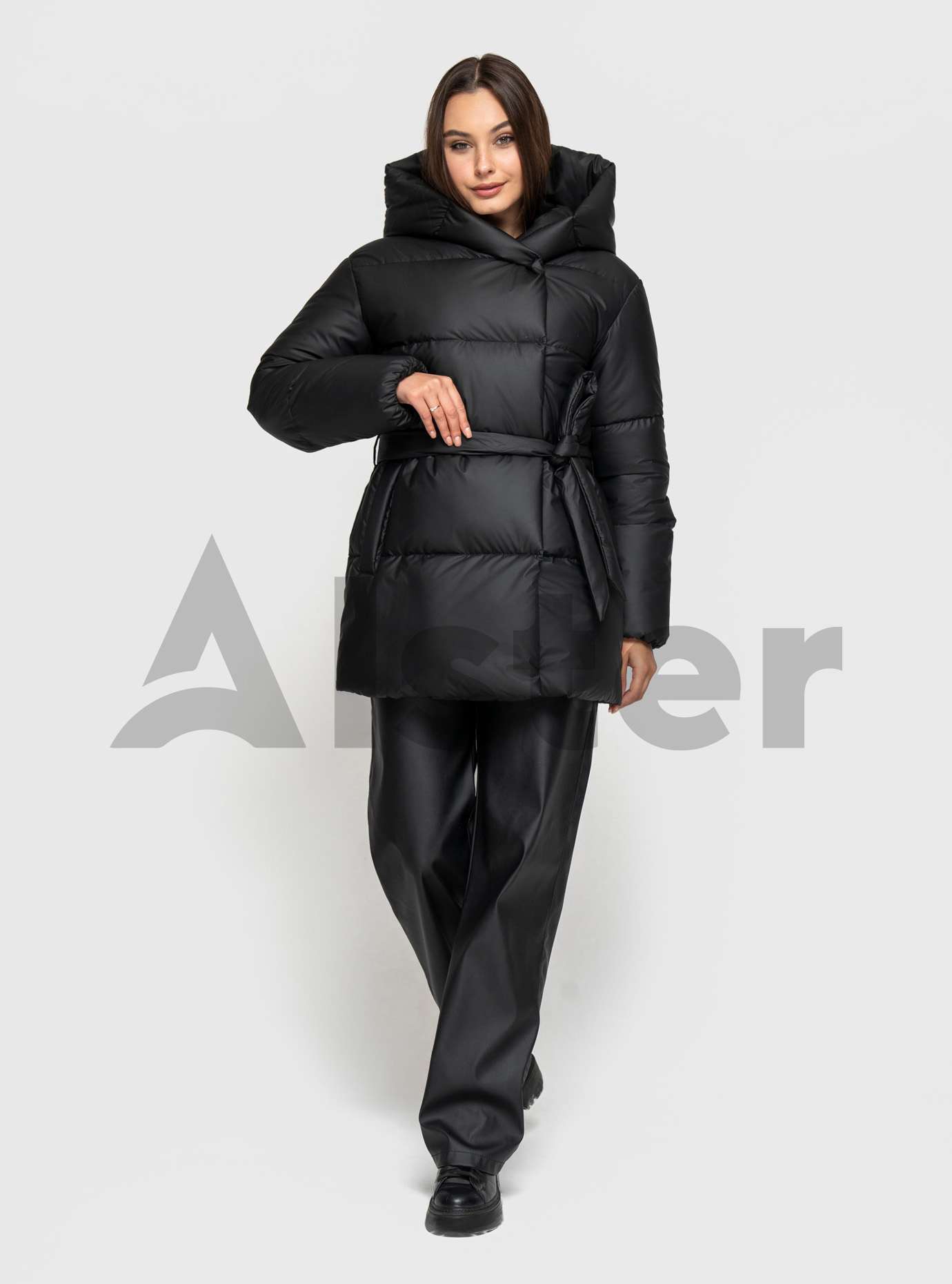 Короткая женская куртка 571 Kattaleya с поясом Молоко 44 (KTL571-11): фото - Alster.ua