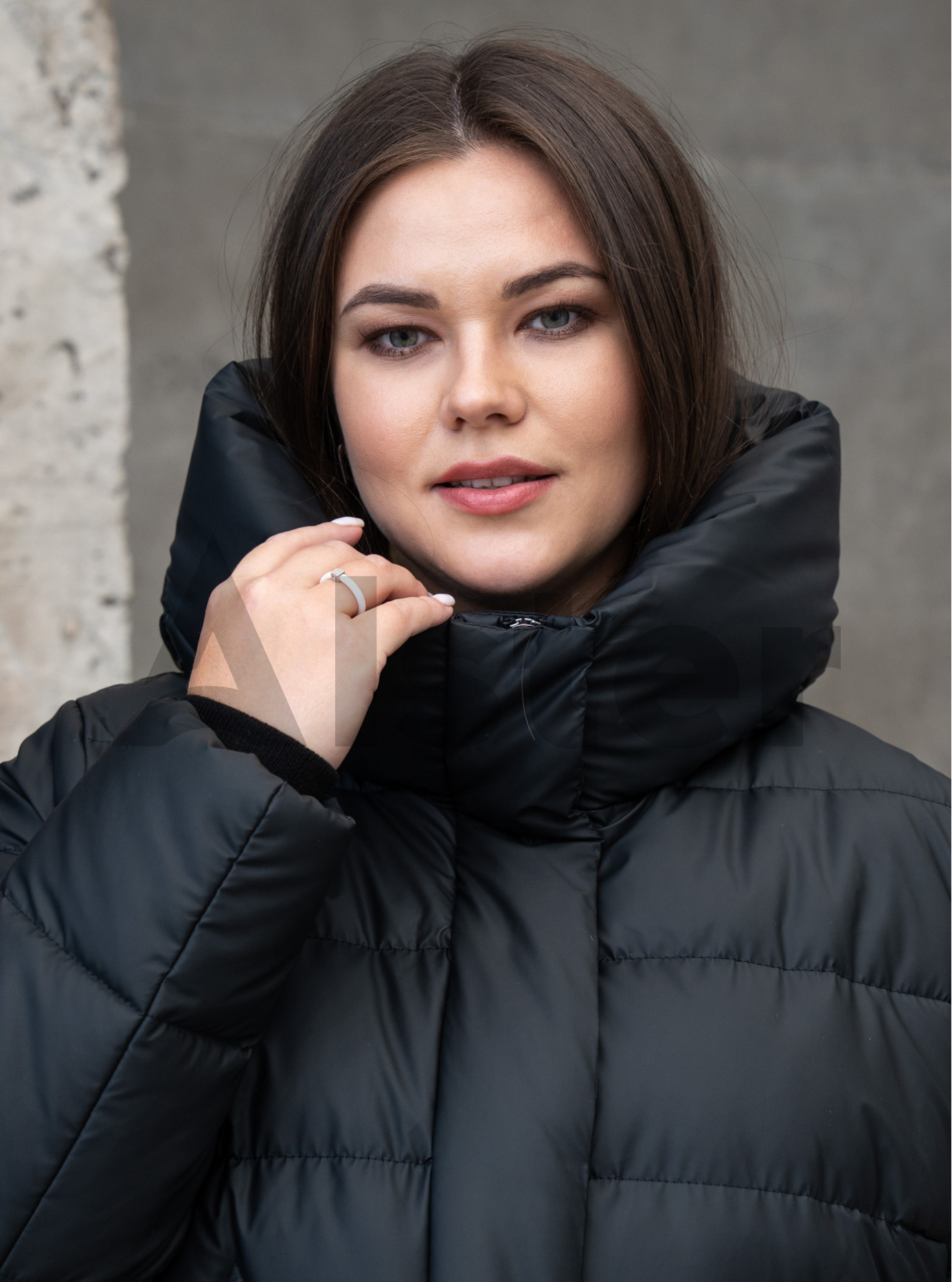 Зимняя женская удлиненная куртка Kattaleya 567 big size Чёрный 50 (KTL567P-13): фото - Alster.ua