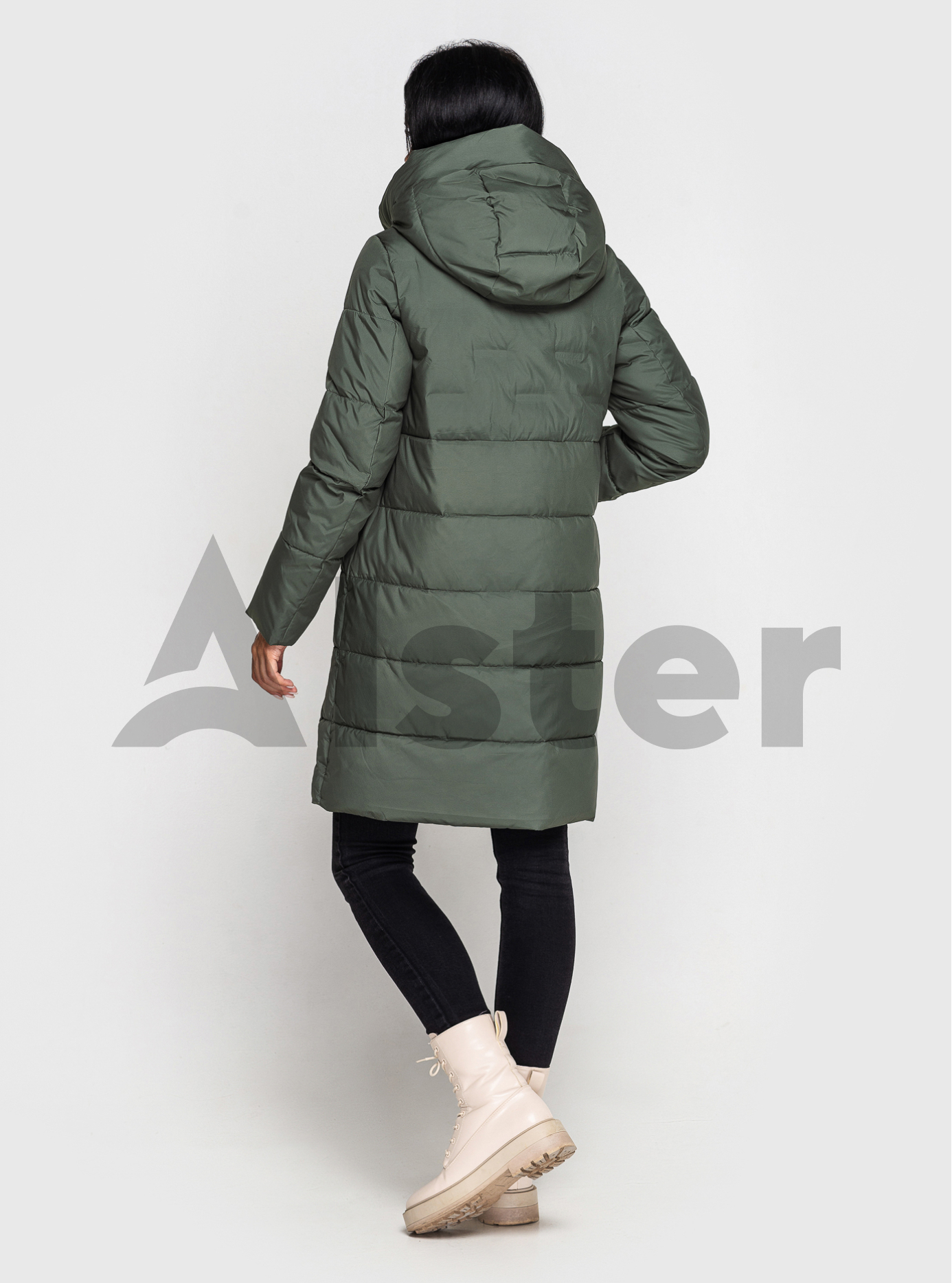 Женская зимняя куртка MEAJIATEER 23107 Серо-зелёный 2XL (MJ23107-15): фото - Alster.ua
