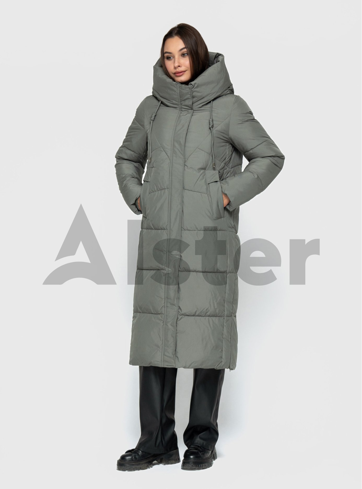Длинное зимнее пальто MEAJIATEER 2411 Хаки 2XL (MJ2411-15): фото - Alster.ua
