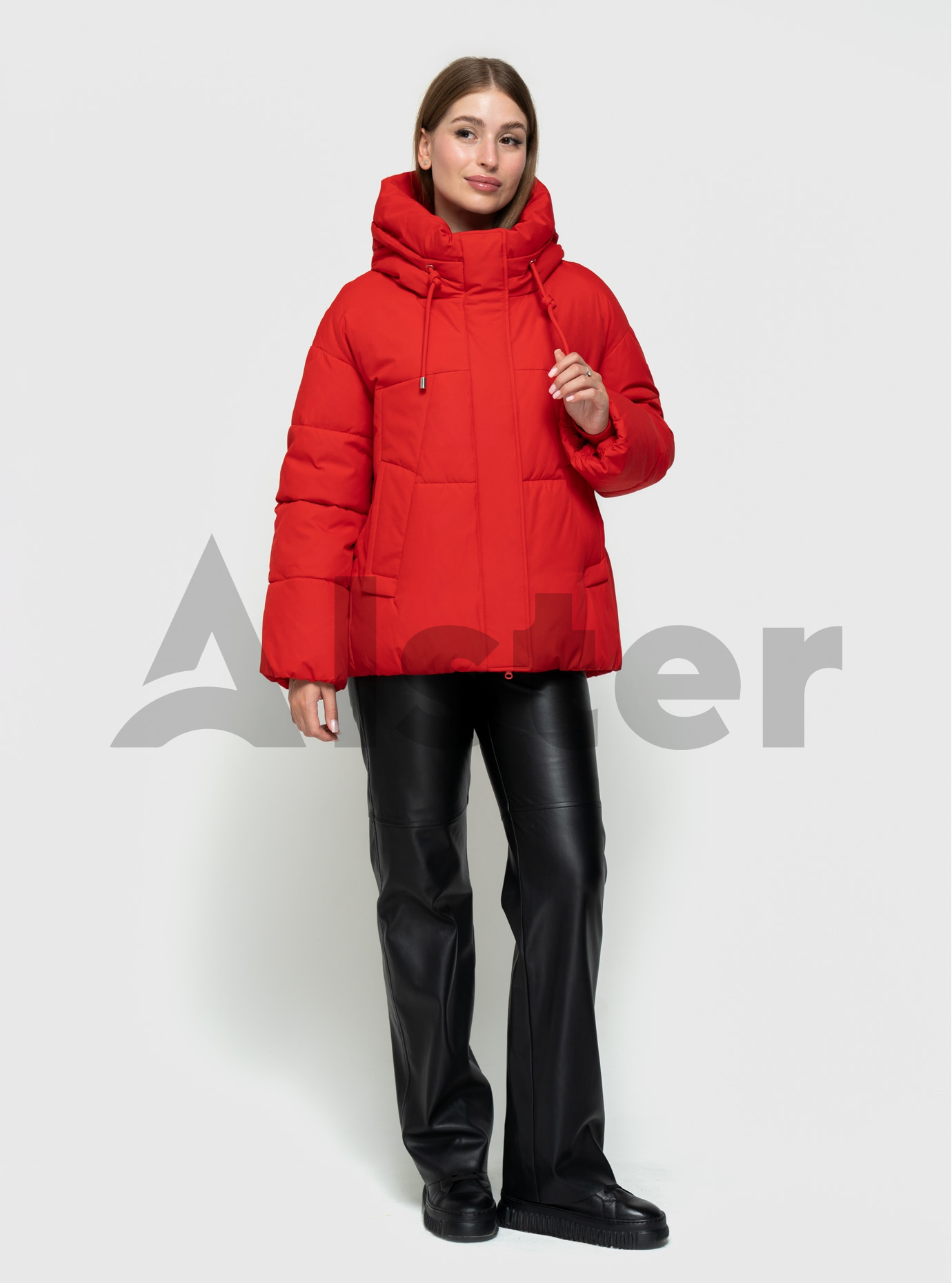 Зимняя женская короткая куртка 2418 Meajiateer Красный XL (MJ2418-20): фото - Alster.ua