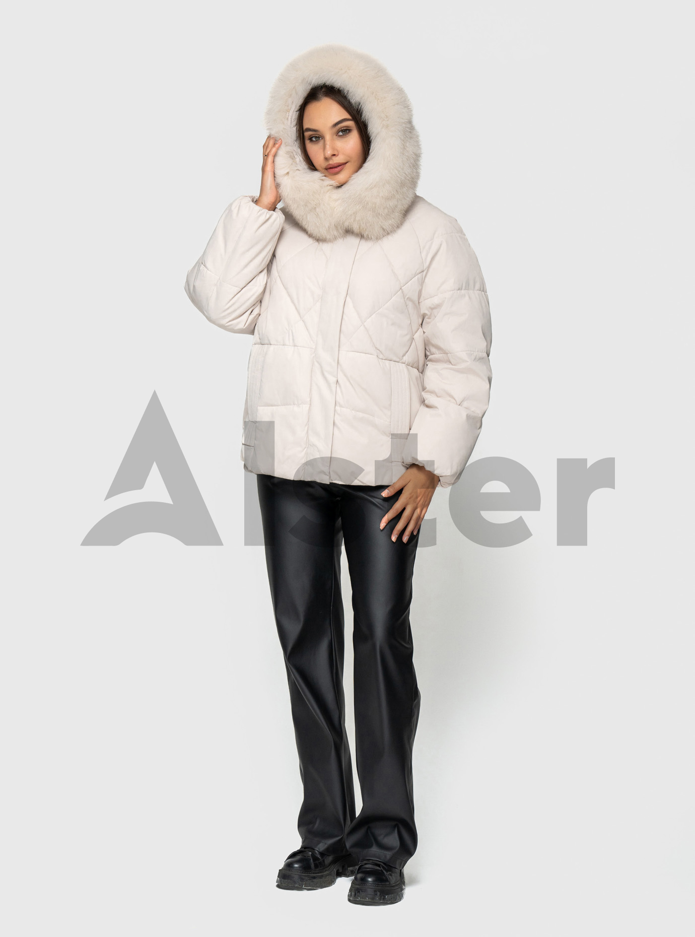 Женская зимняя куртка MEAJIATEER 2453 Молоко L (MJ2453-06): фото - Alster.ua