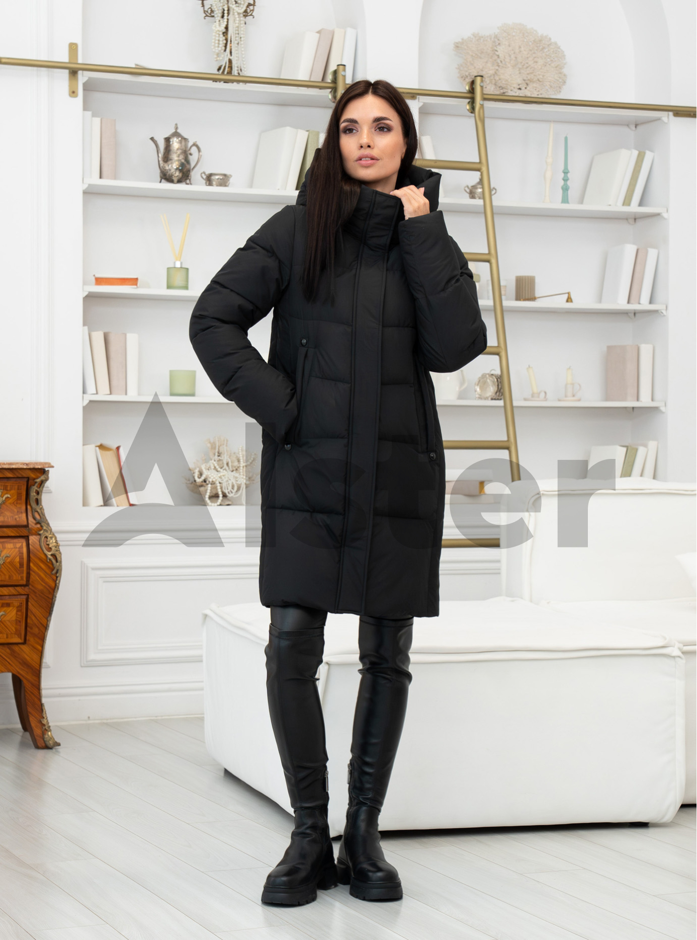 Зимняя куртка средней длины Meajiateer 25101 Чёрный 2XL (MJ25101-10): фото - Alster.ua