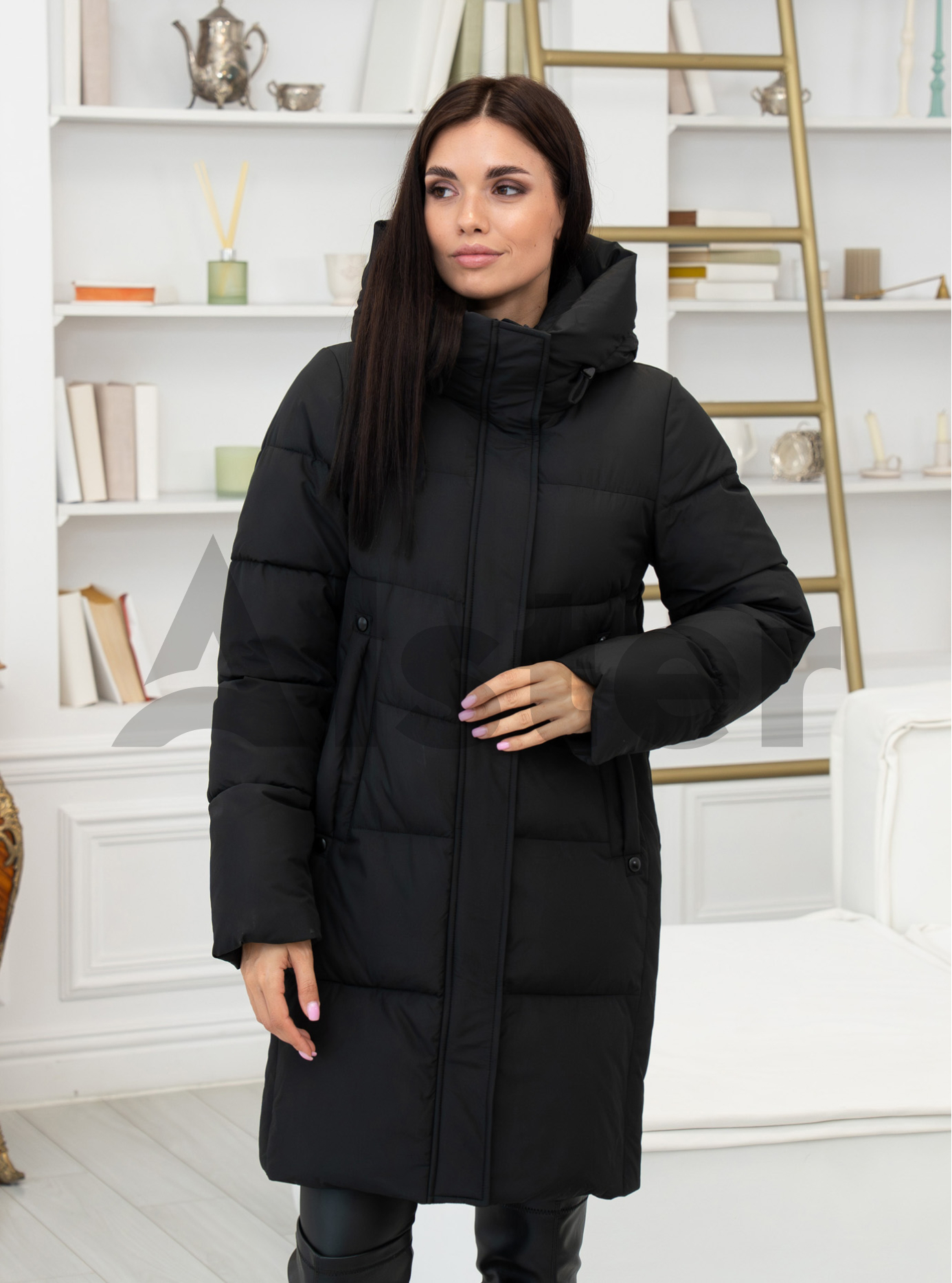 Зимняя куртка средней длины Meajiateer 25101 Чёрный 2XL (MJ25101-10): фото - Alster.ua