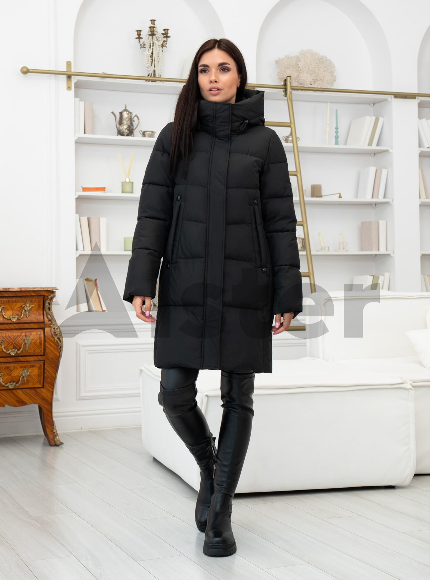 Зимняя куртка средней длины Meajiateer 25101 Чёрный 2XL (MJ25101-10): фото - Alster.ua