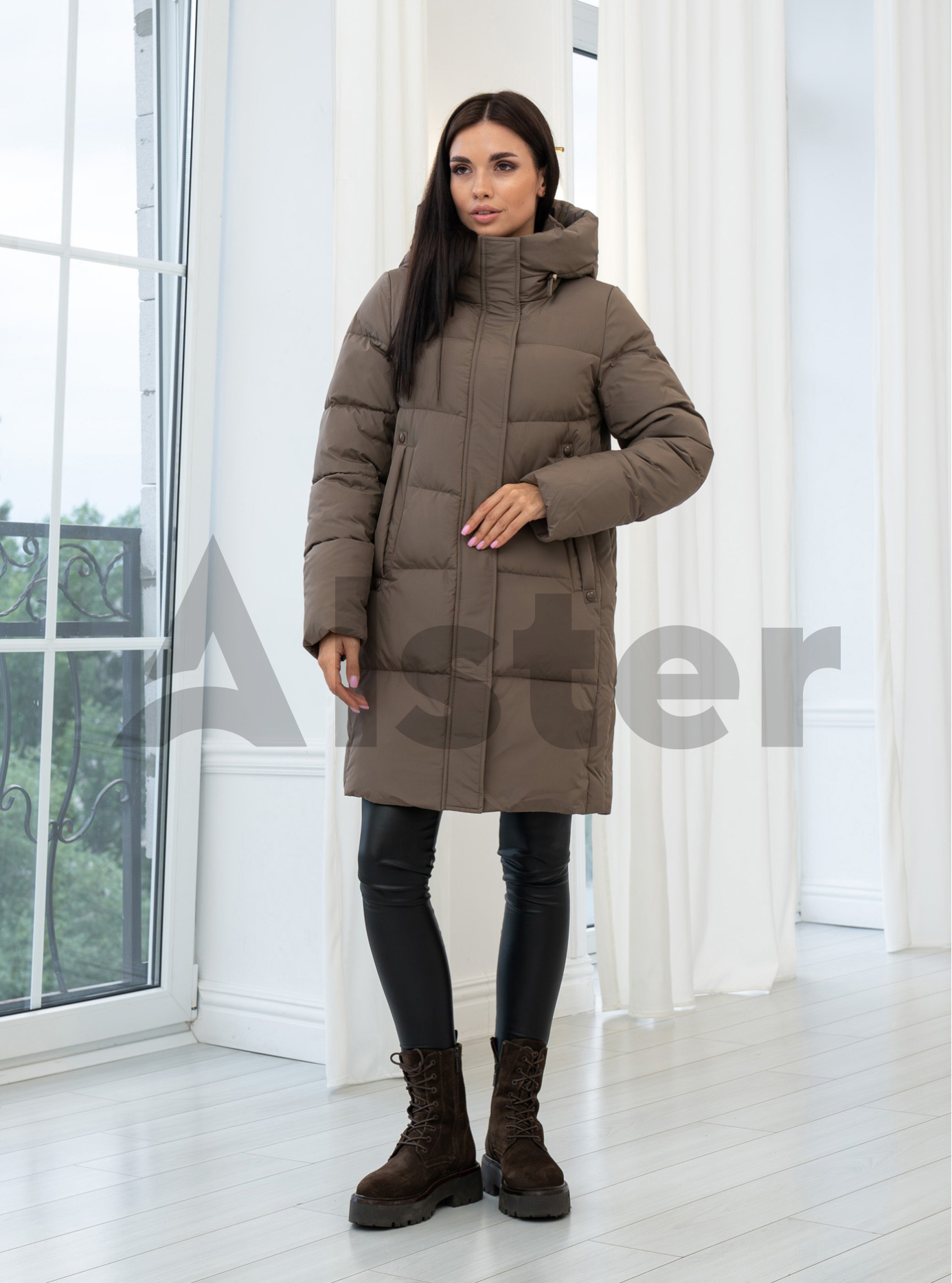 Зимняя куртка средней длины Meajiateer 25101 Бронзовый 2XL (MJ25101-15): фото - Alster.ua