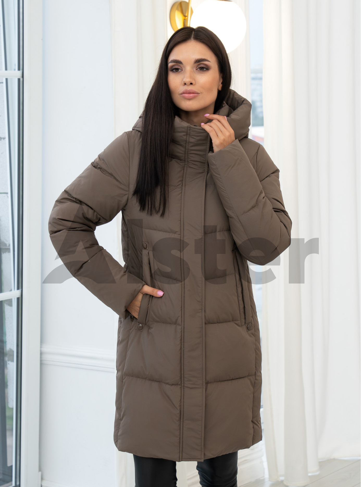 Зимняя куртка средней длины Meajiateer 25101 Бронзовый 2XL (MJ25101-15): фото - Alster.ua