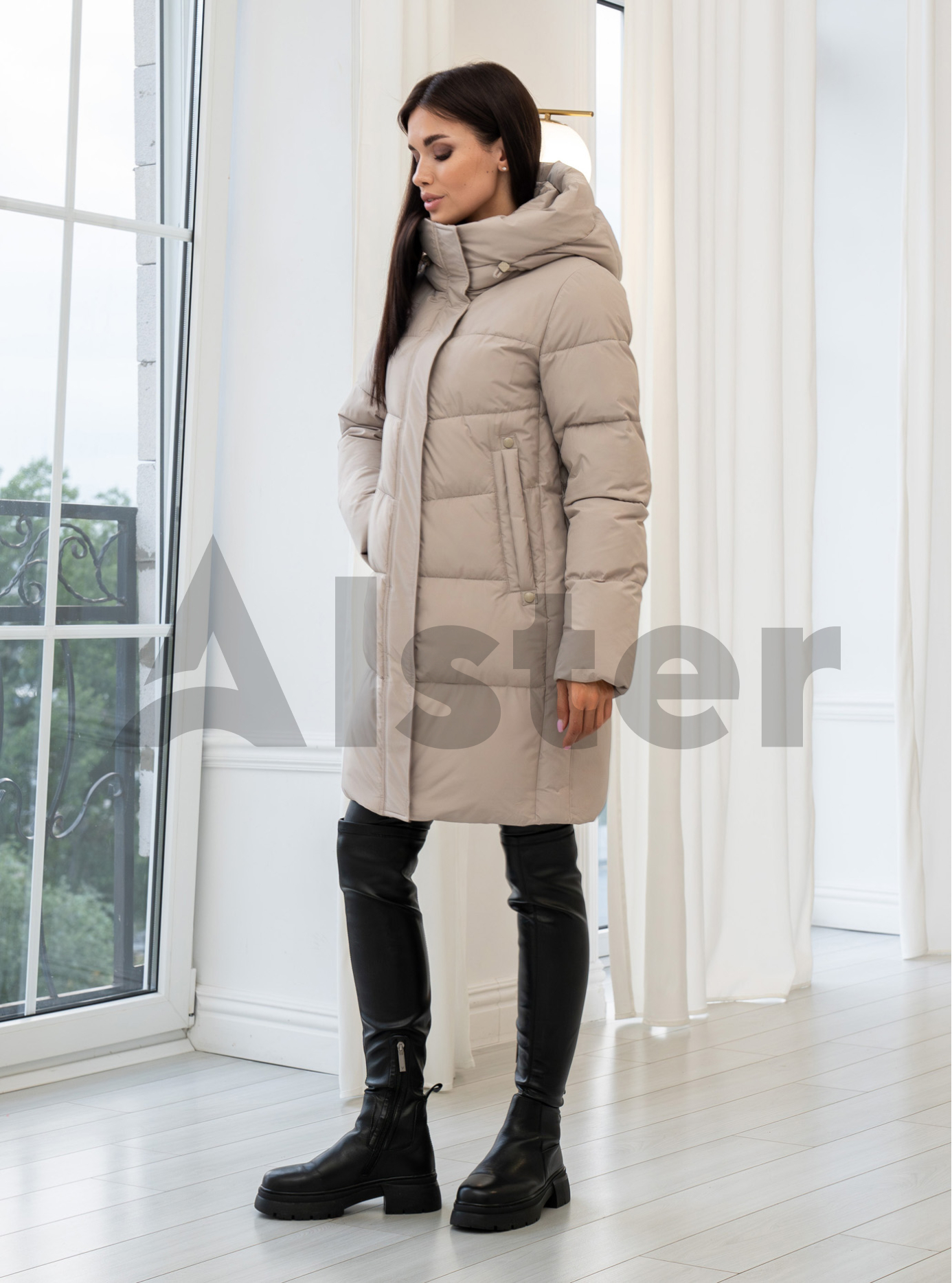 Зимняя куртка средней длины Meajiateer 25101 Молоко S (MJ25101-01): фото - Alster.ua