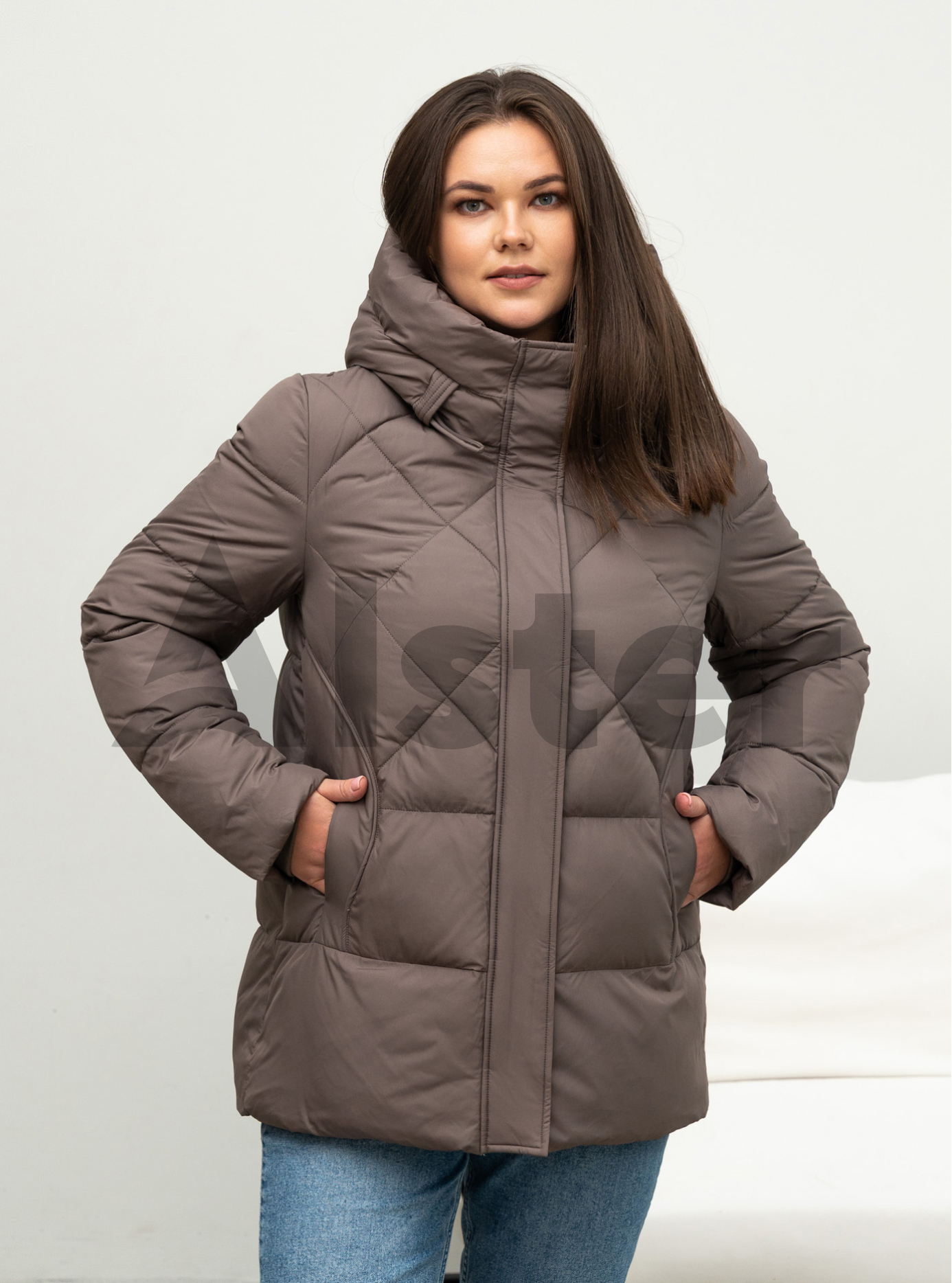 Зимняя женская куртка Meajiateer 130 big size Бронзовый 6XL (MJ25130-12): фото - Alster.ua