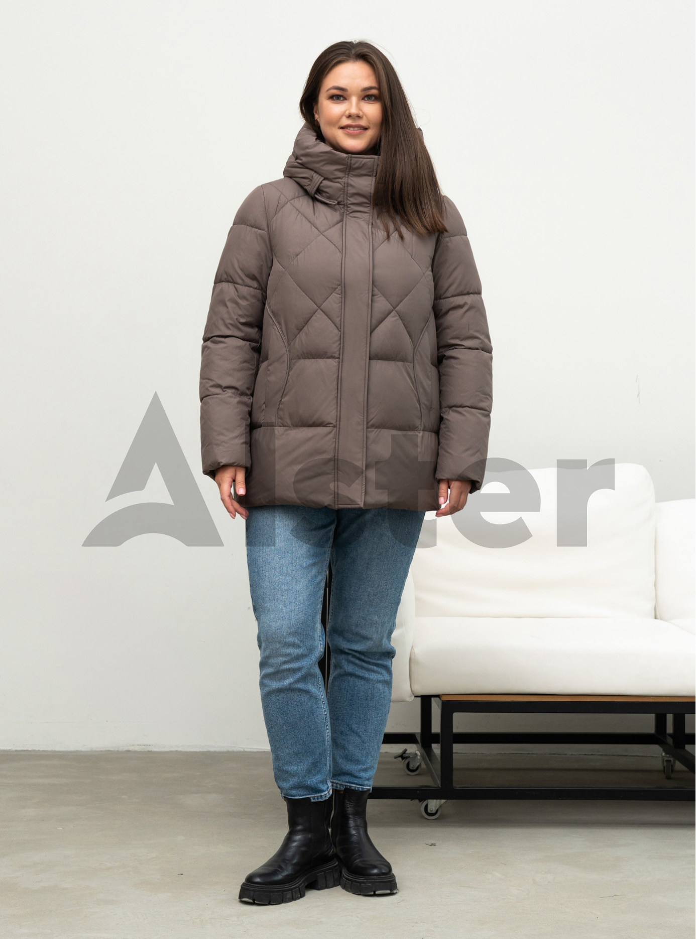 Зимняя женская куртка Meajiateer 130 big size Бронзовый 6XL (MJ25130-12): фото - Alster.ua