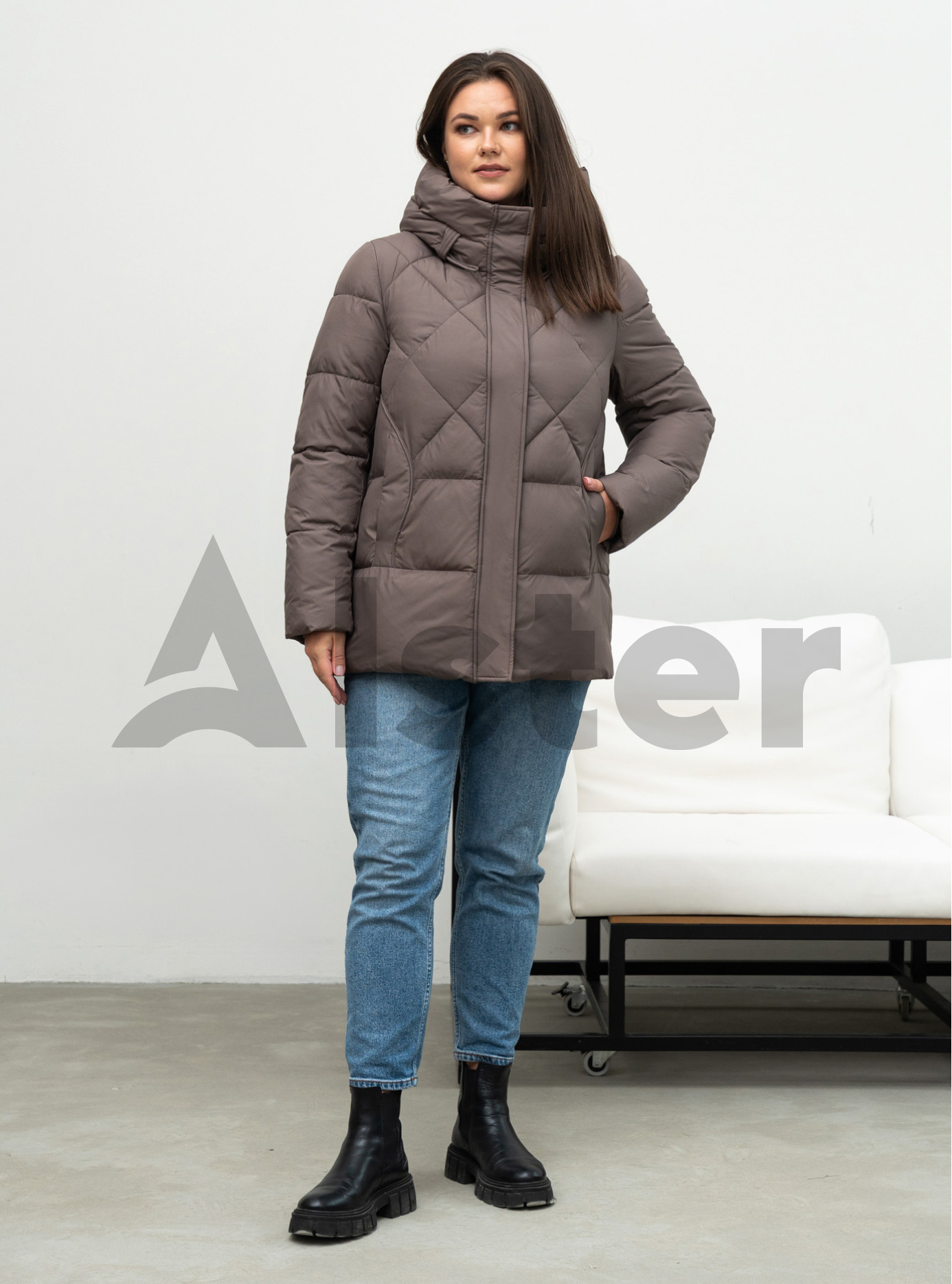 Зимняя женская куртка Meajiateer 130 big size Бронзовый 6XL (MJ25130-12): фото - Alster.ua