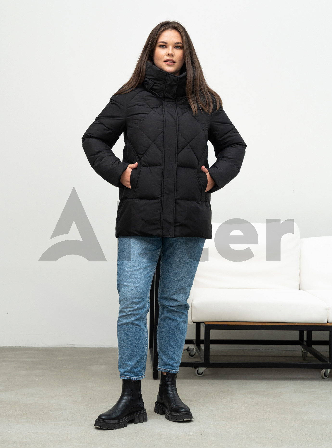 Зимняя женская куртка Meajiateer 130 big size Чёрный 6XL (MJ25130-06): фото - Alster.ua