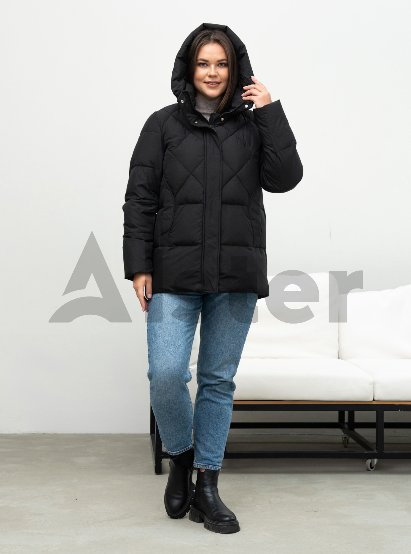 Зимняя женская куртка Meajiateer 130 big size Чёрный 6XL (MJ25130-06): фото - Alster.ua