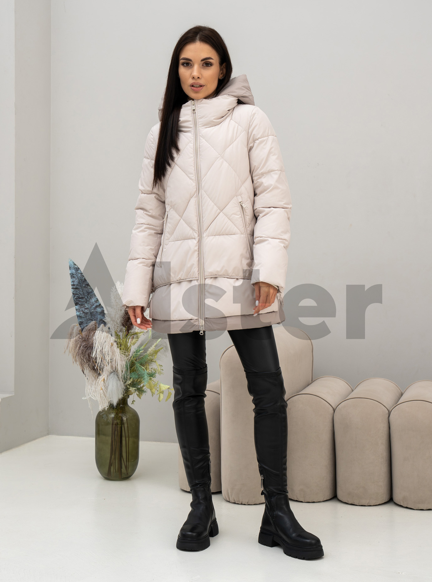 Зимняя женская куртка Meajiateer 2571 Молоко S (MJ2571-11): фото - Alster.ua