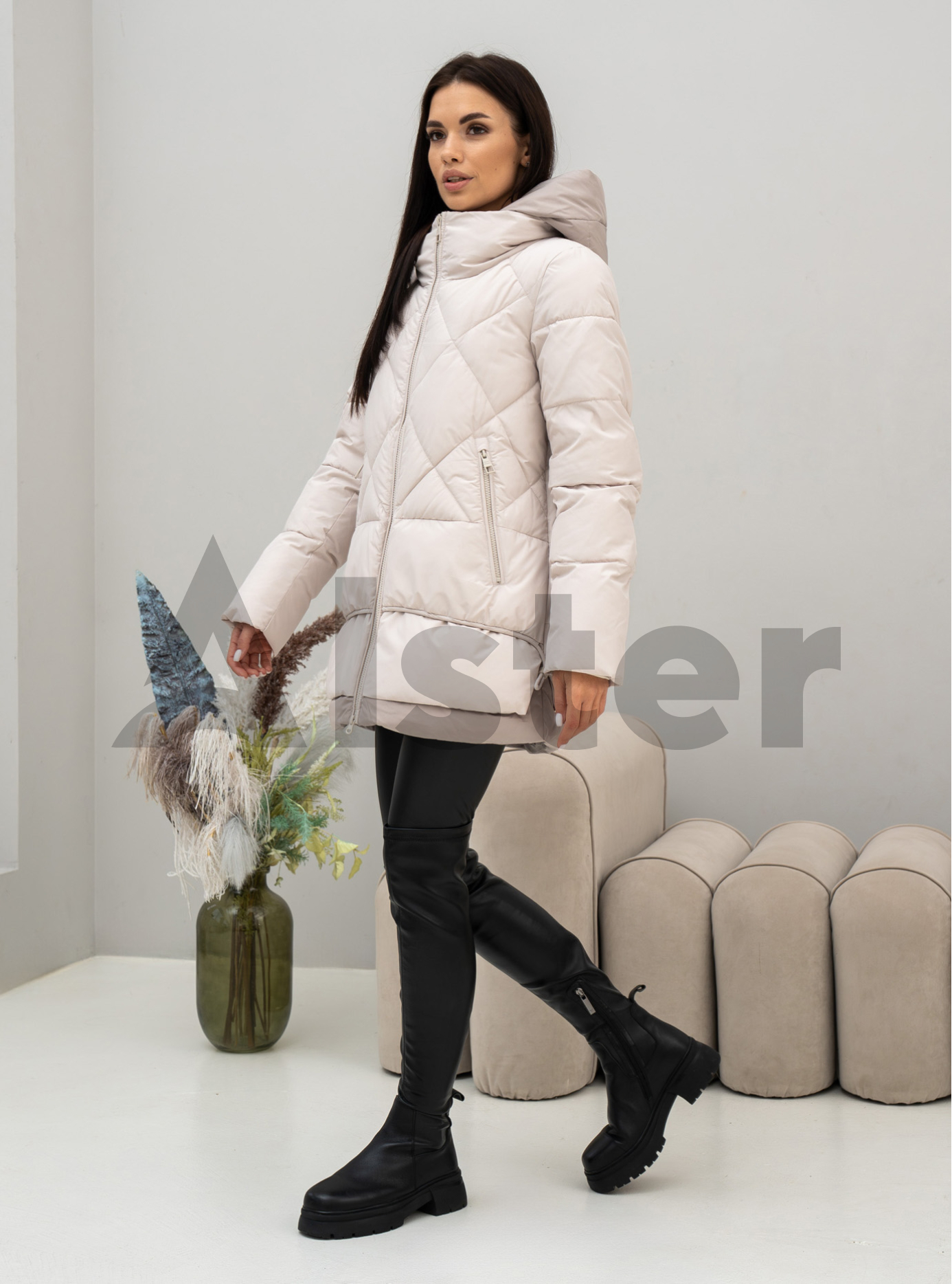 Зимняя женская куртка Meajiateer 2571 Молоко S (MJ2571-11): фото - Alster.ua