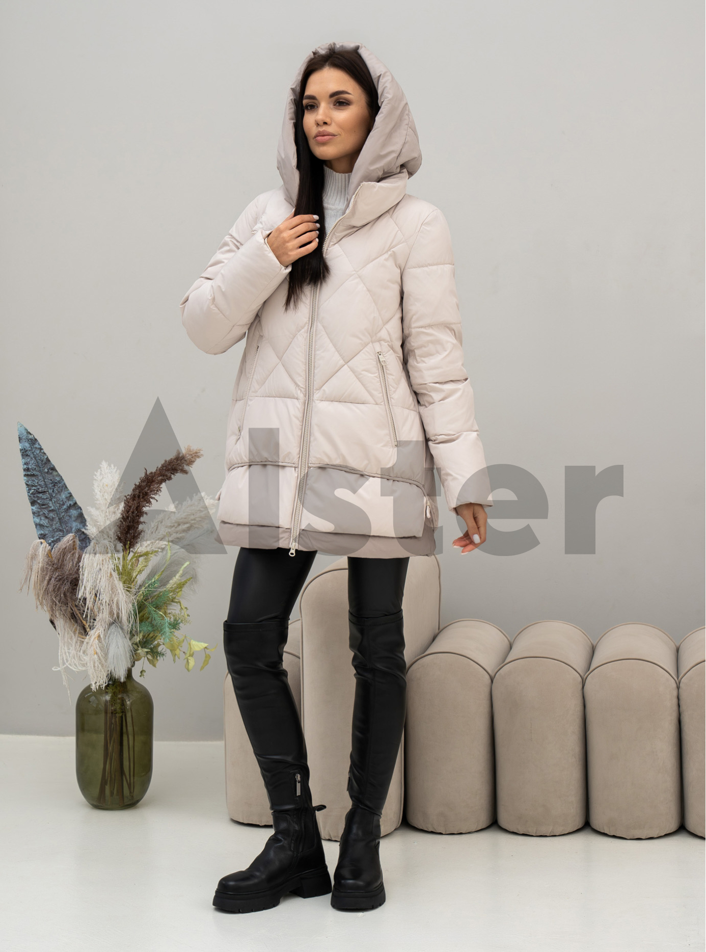 Зимняя женская куртка Meajiateer 2571 Молоко S (MJ2571-11): фото - Alster.ua