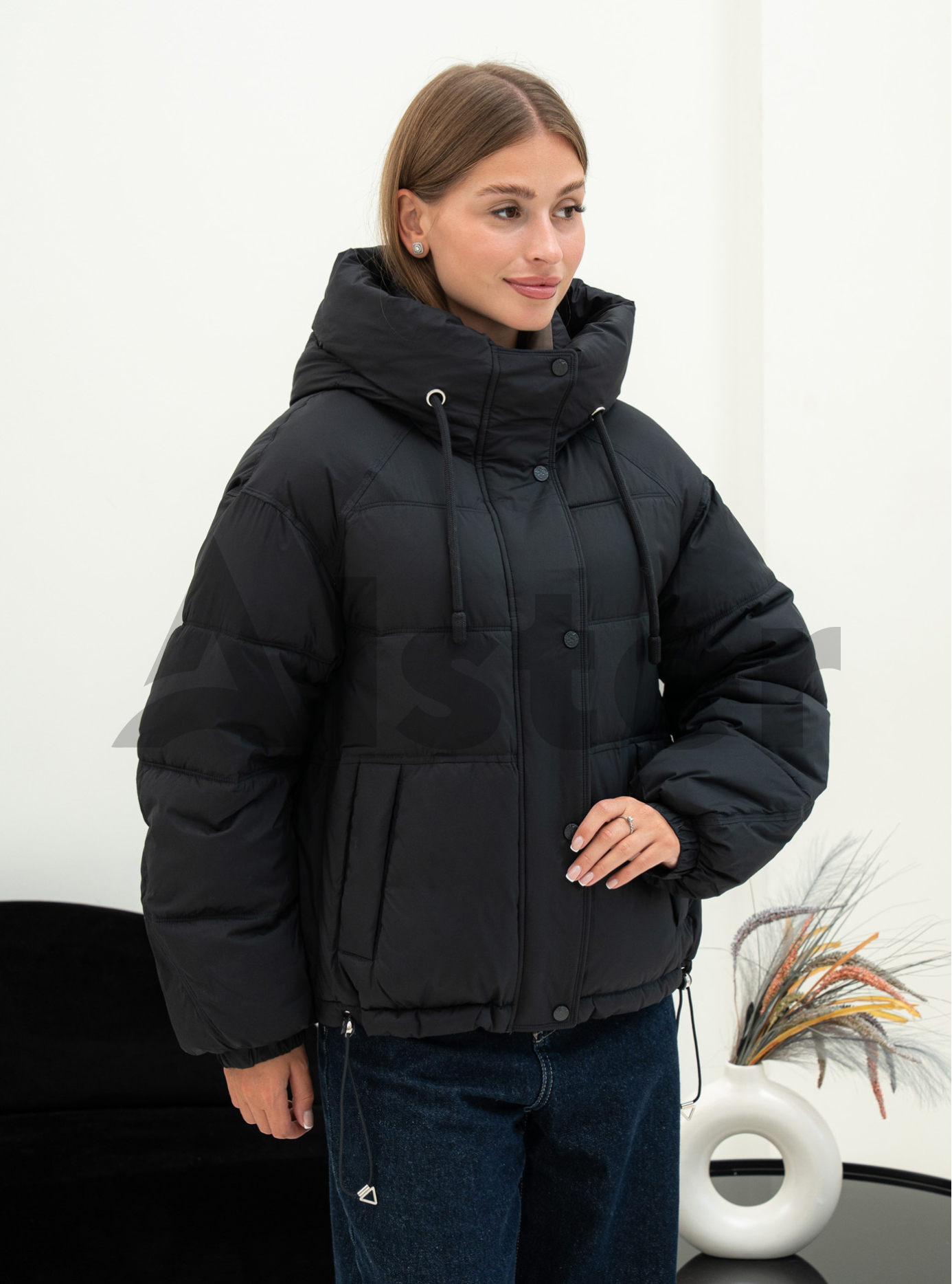 Зимняя женская куртка Meajiateer 2574 Чёрный XL (MJ2574-08): фото - Alster.ua