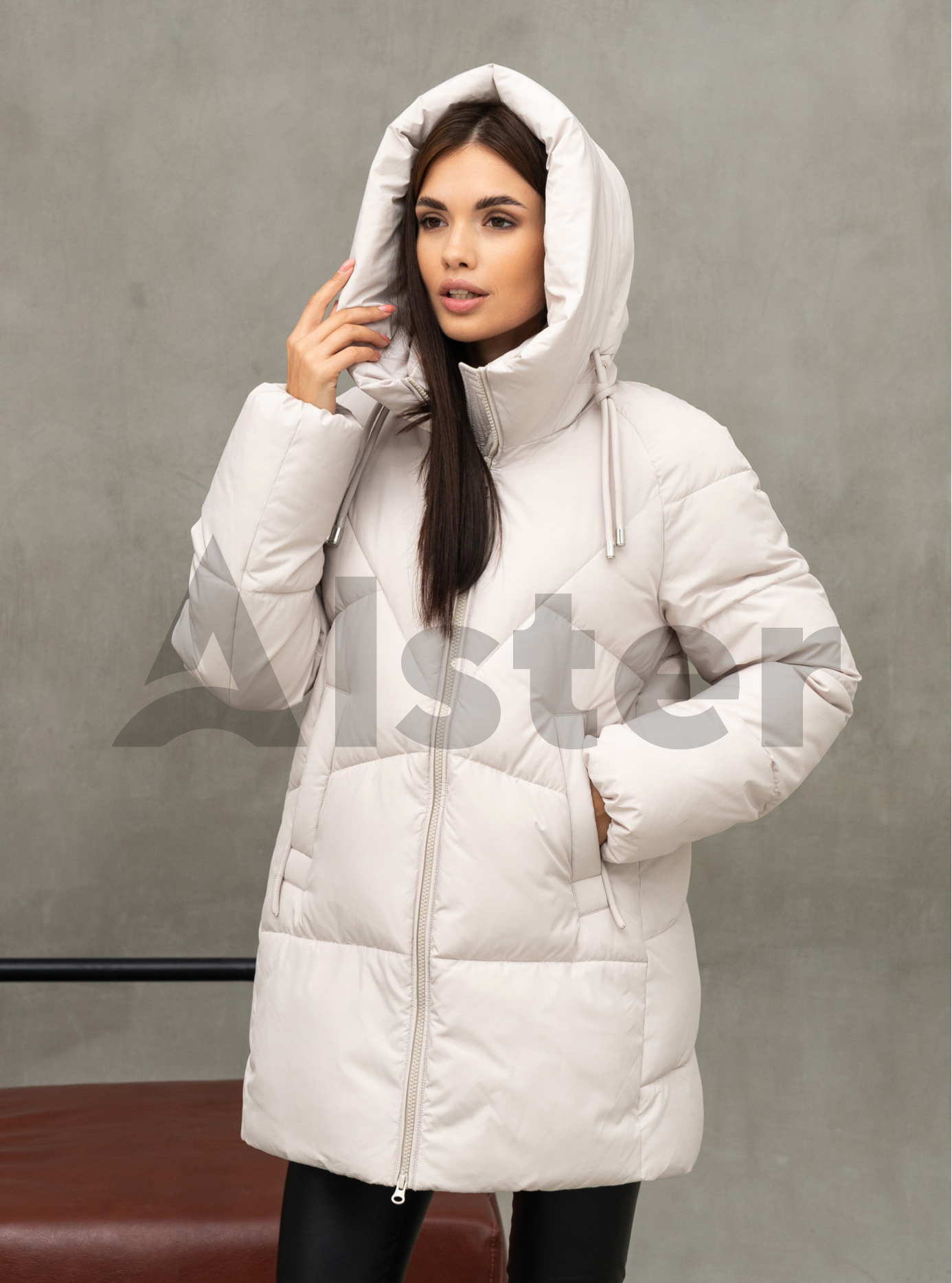 Зимняя куртка средней длины Meajiateer 2577 Молоко 2XL (MJ2577-20): фото - Alster.ua