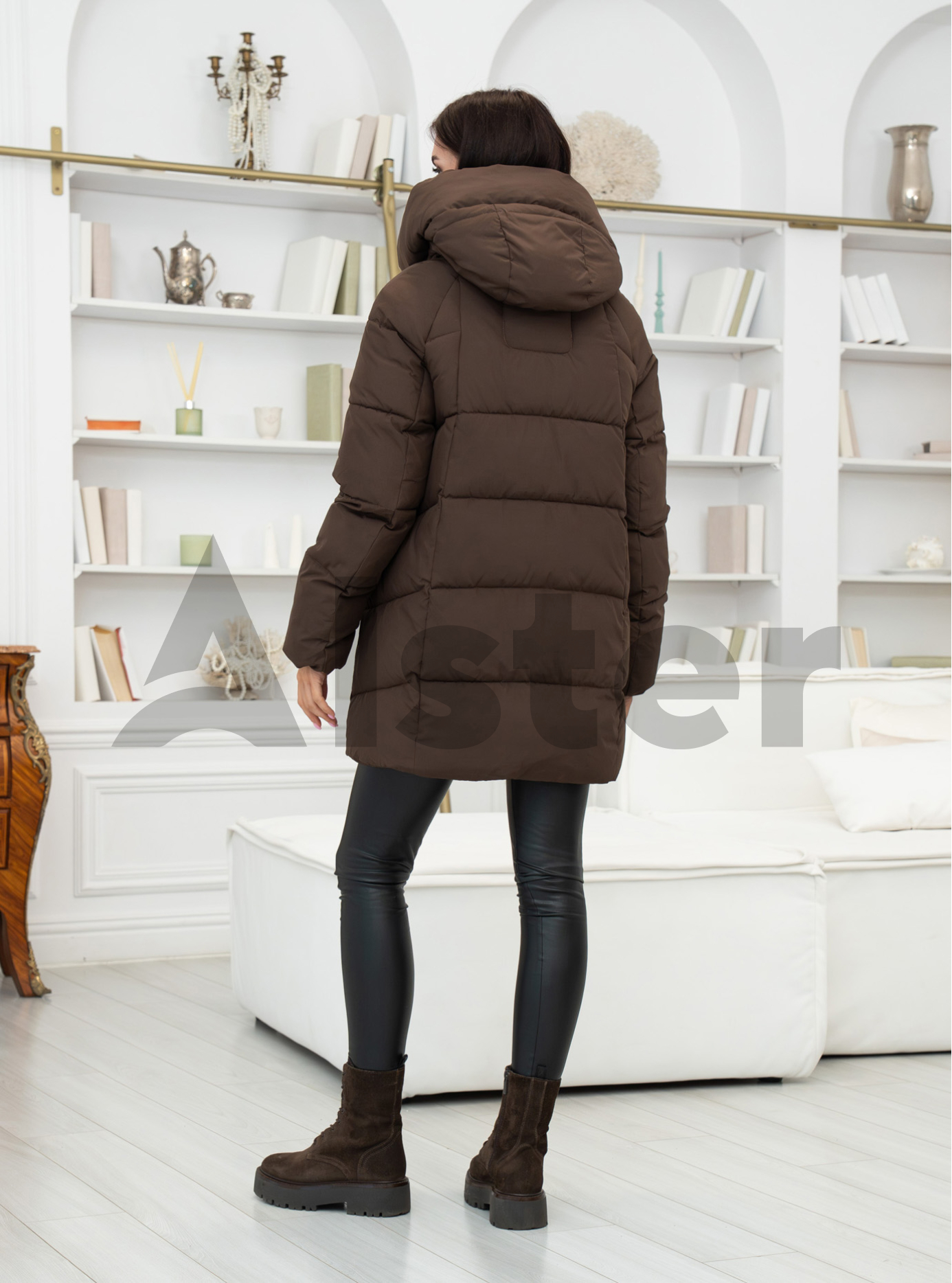 Зимова куртка середньої довжини Meajiateer 2577 Шоколадний 2XL (MJ2577-05): фото - Alster.ua