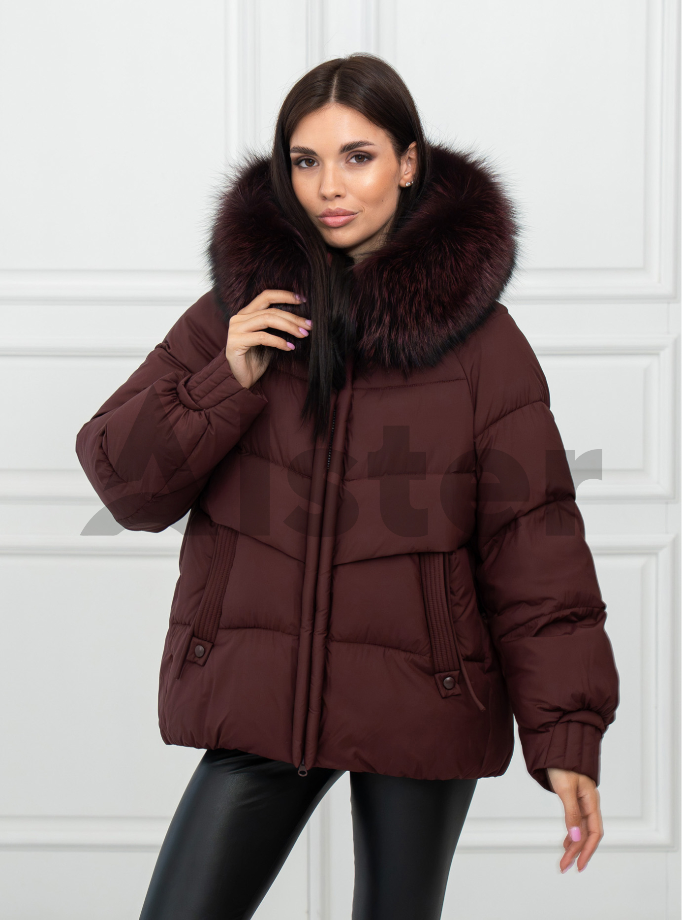 Женская зимняя куртка с мехом Meajiateer 2597 Бордовый 2XL (MJ2597-05): фото - Alster.ua