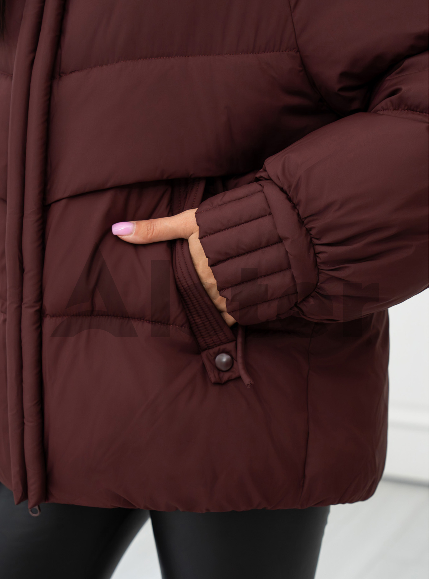 Женская зимняя куртка с мехом Meajiateer 2597 Бордовый 2XL (MJ2597-05): фото - Alster.ua