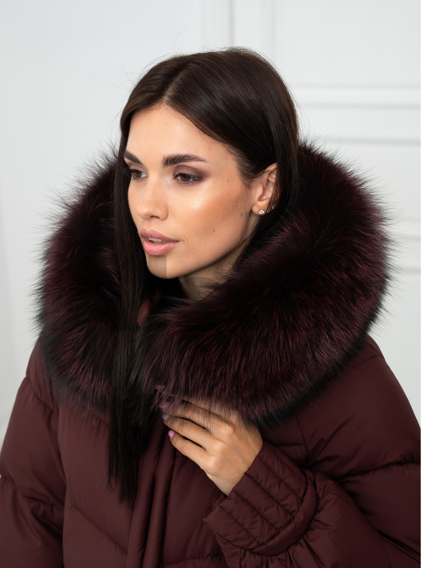 Женская зимняя куртка с мехом Meajiateer 2597 Бордовый 2XL (MJ2597-05): фото - Alster.ua