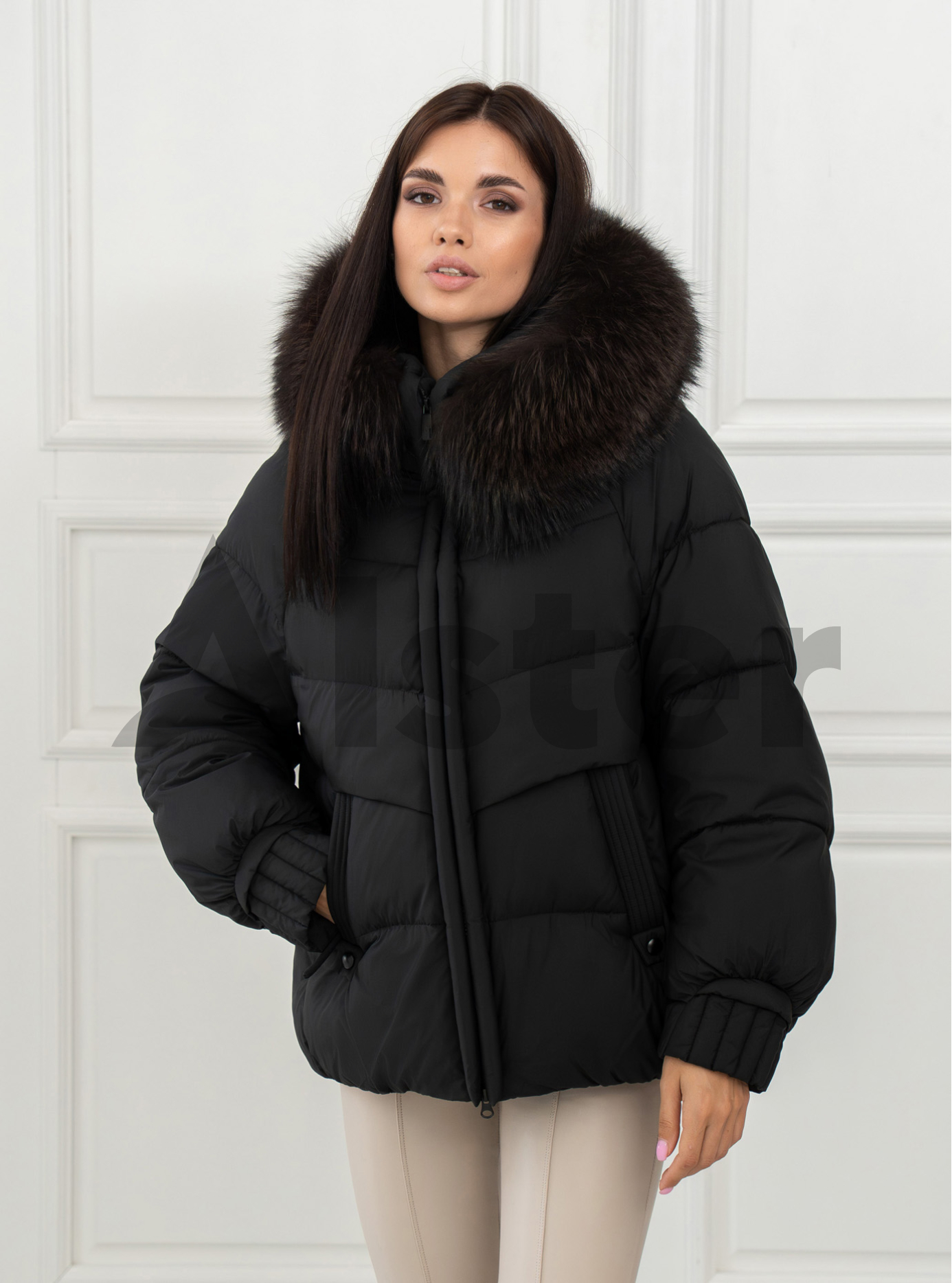 Женская зимняя куртка с мехом Meajiateer 2597 Чёрный 2XL (MJ2597-15): фото - Alster.ua