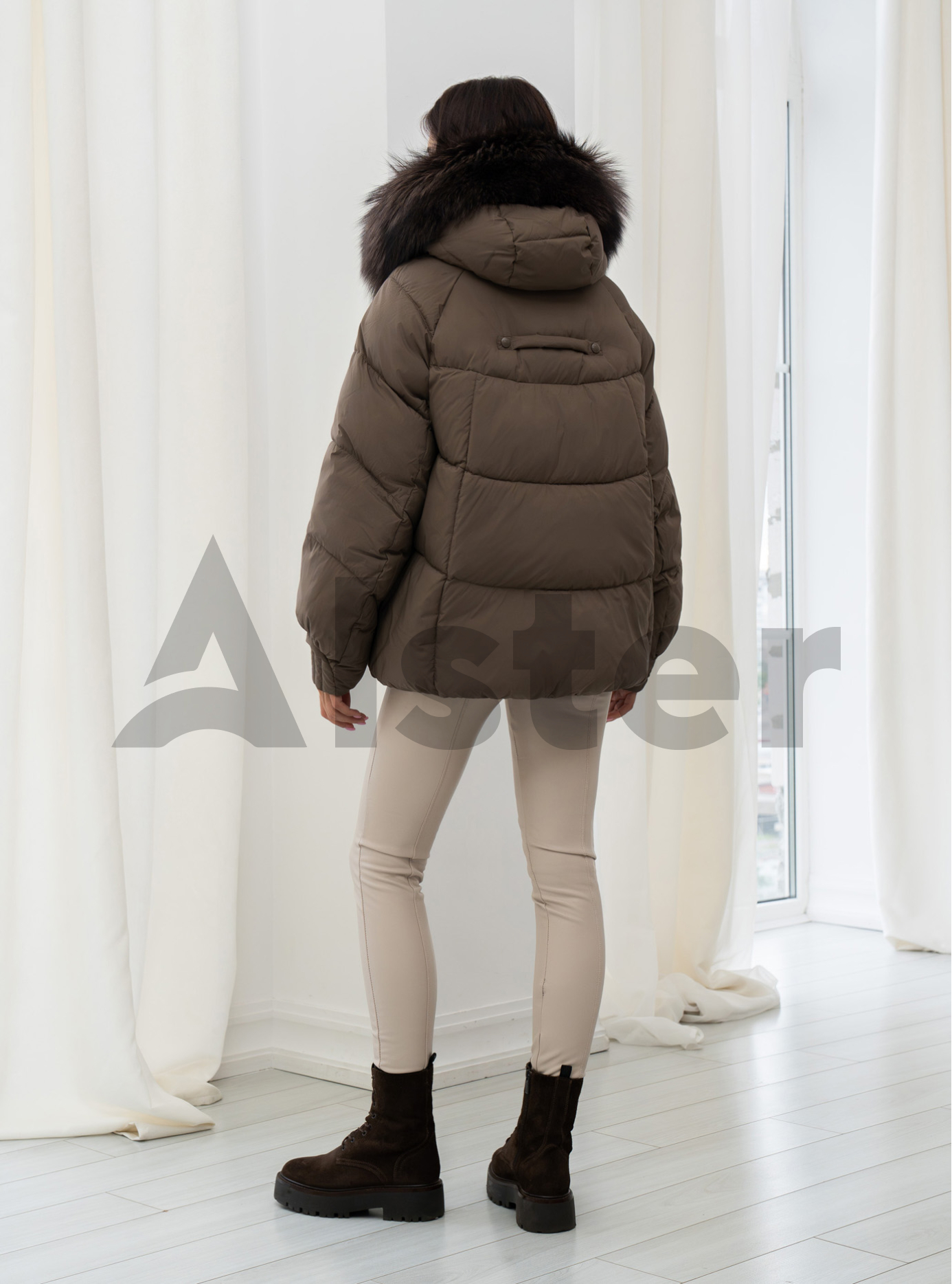 Женская зимняя куртка с мехом Meajiateer 2597 Шоколадный 2XL (MJ2597-10): фото - Alster.ua