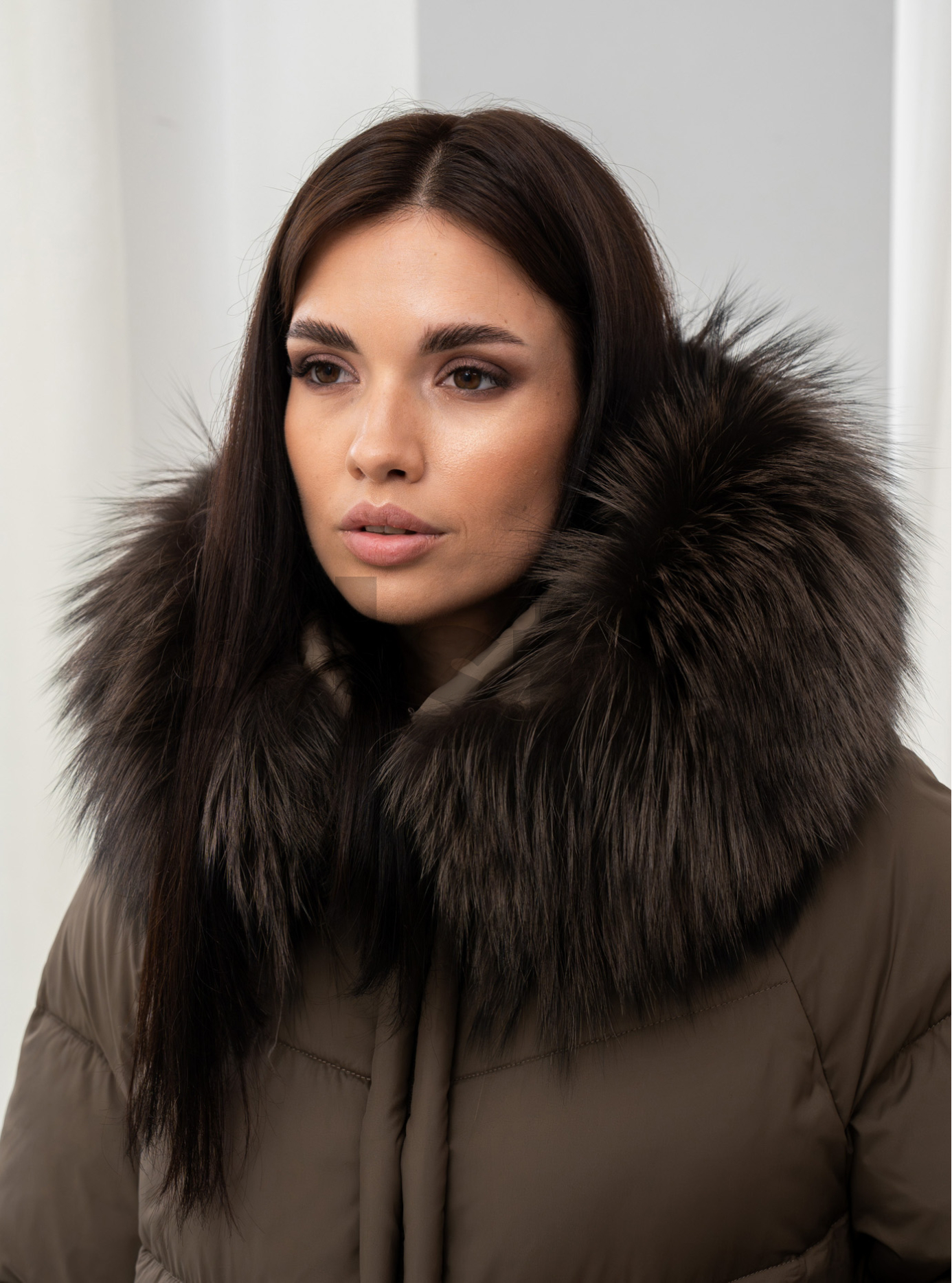 Женская зимняя куртка с мехом Meajiateer 2597 Шоколадный 2XL (MJ2597-10): фото - Alster.ua