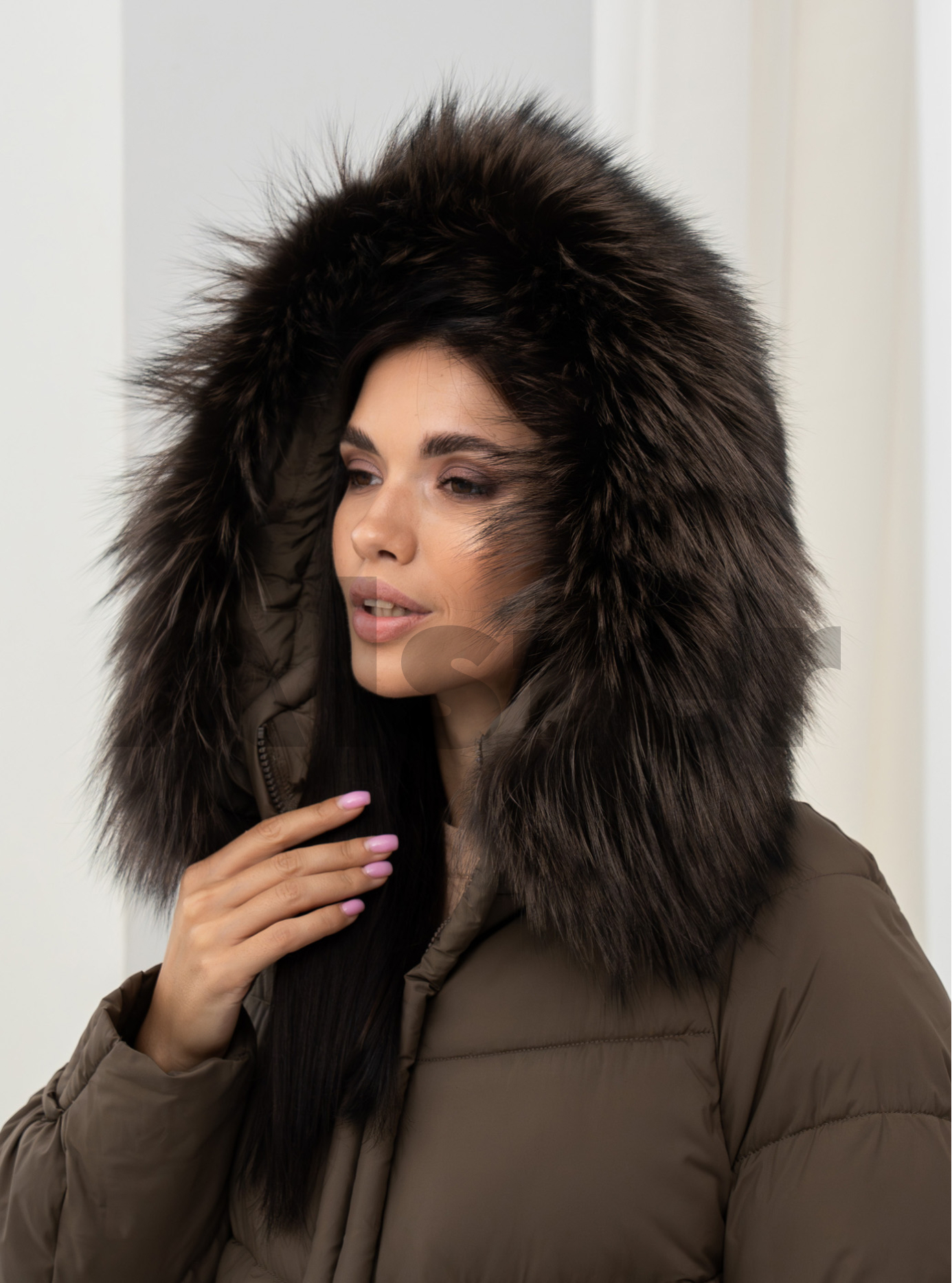 Женская зимняя куртка с мехом Meajiateer 2597 Шоколадный 2XL (MJ2597-10): фото - Alster.ua