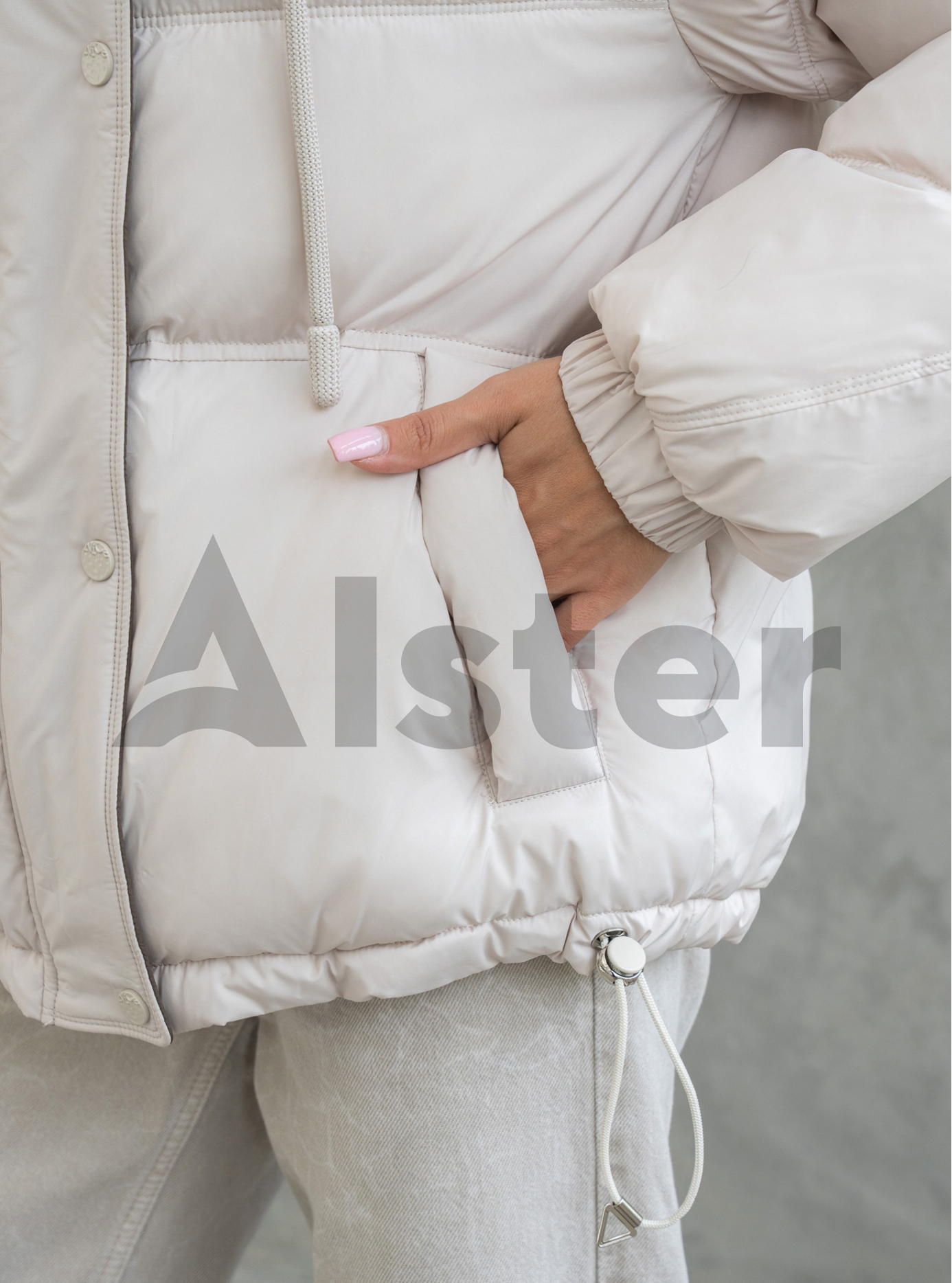 Коротка жіноча зимова куртка Meajiateer 66122 Молочний S (MJ266122-09): фото - Alster.ua