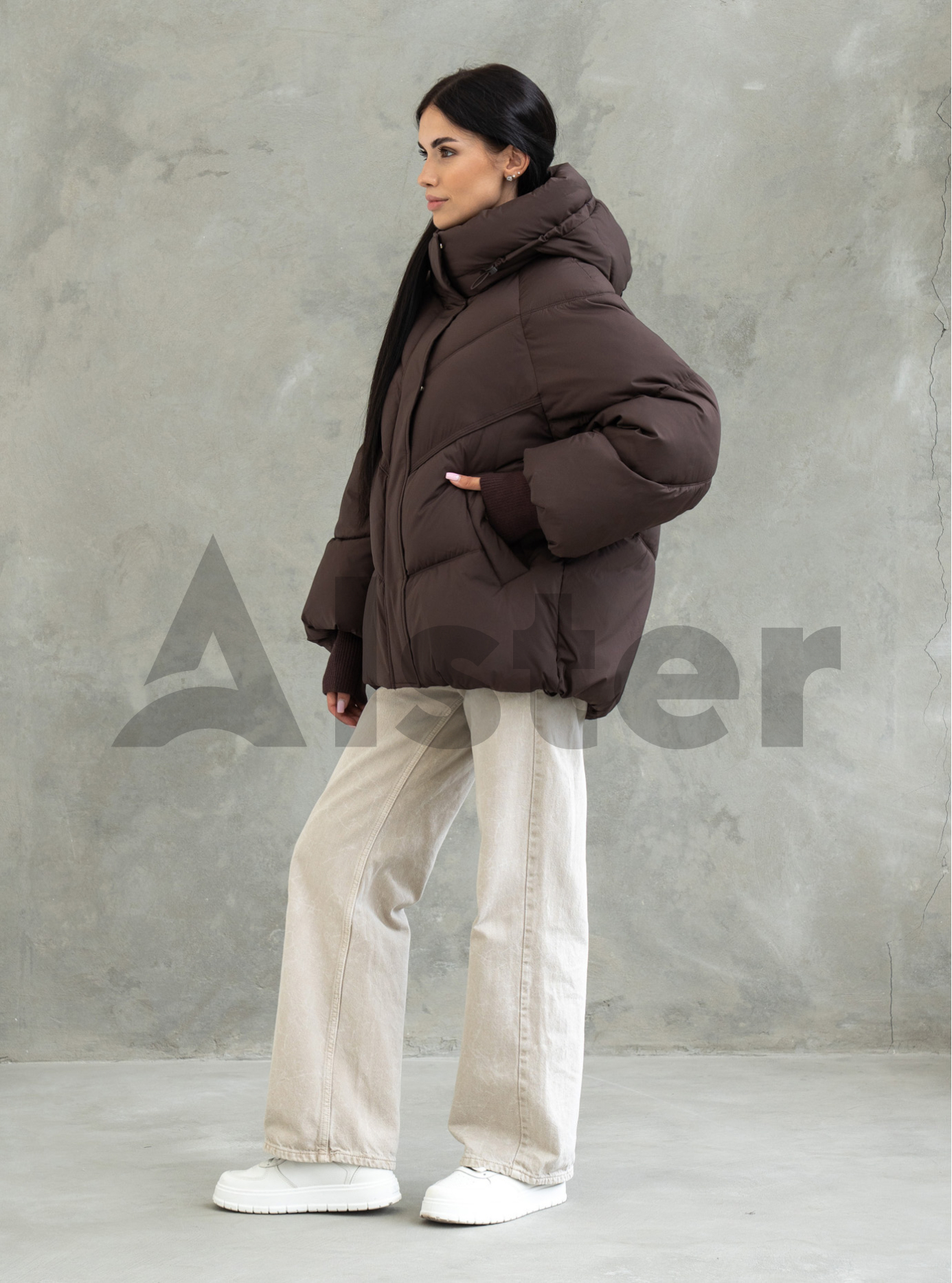 Зимова жіноча куртка Meajiateer 6670 Шоколадний L (MJ266670-03): фото - Alster.ua