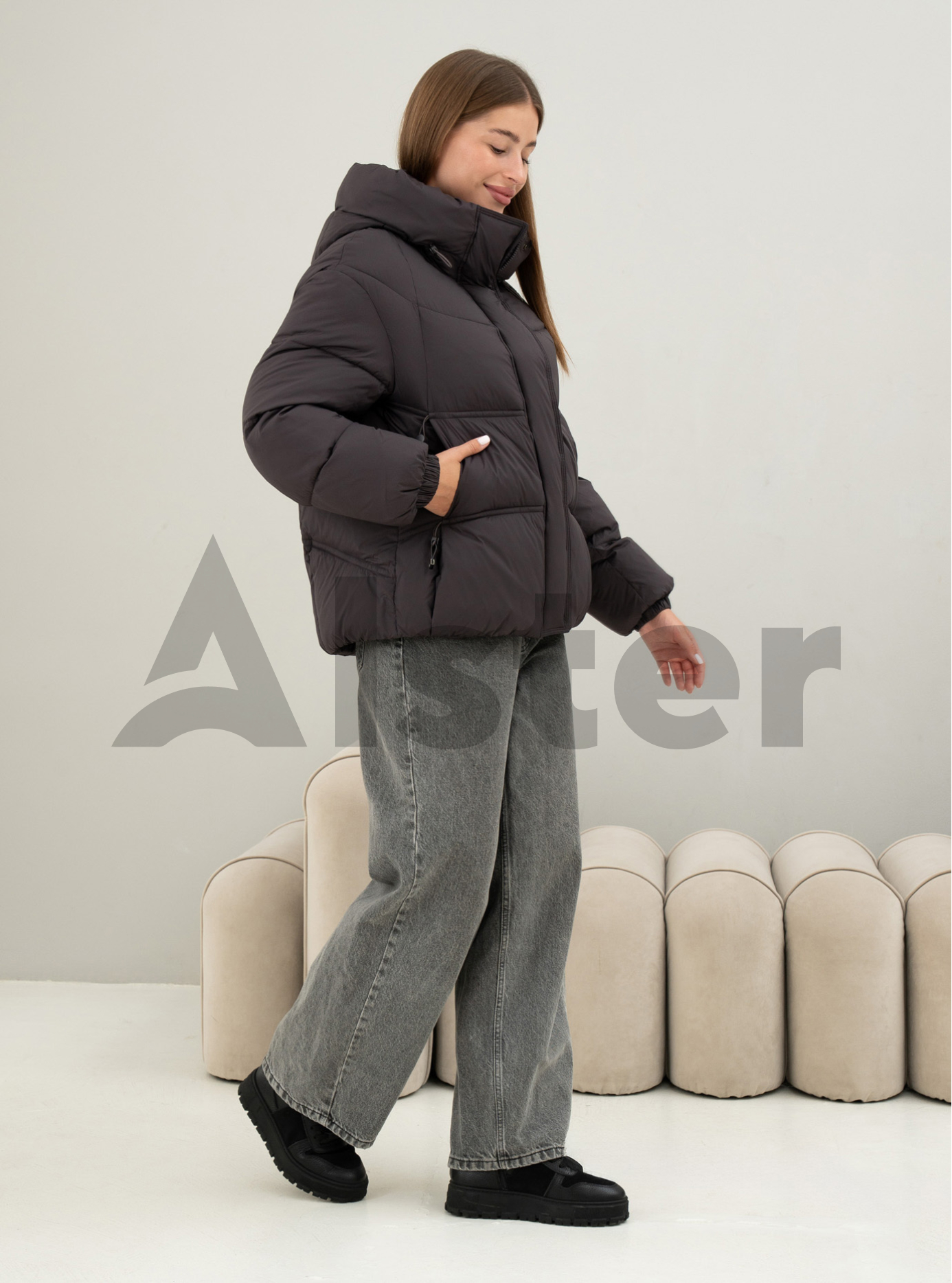 Зимняя женская куртка Meajiateer 6676 Графитовый M (MJ26676-14): фото - Alster.ua