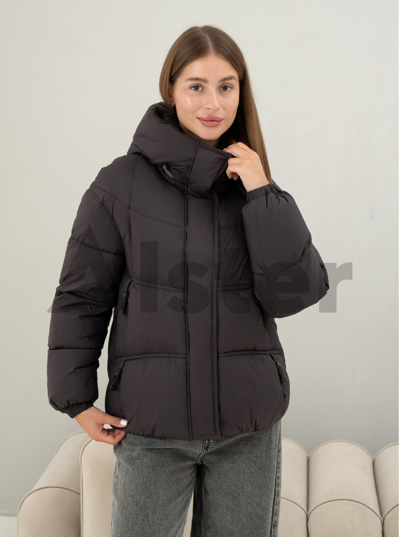 Зимняя женская куртка Meajiateer 6676 Графитовый M (MJ26676-14): фото - Alster.ua