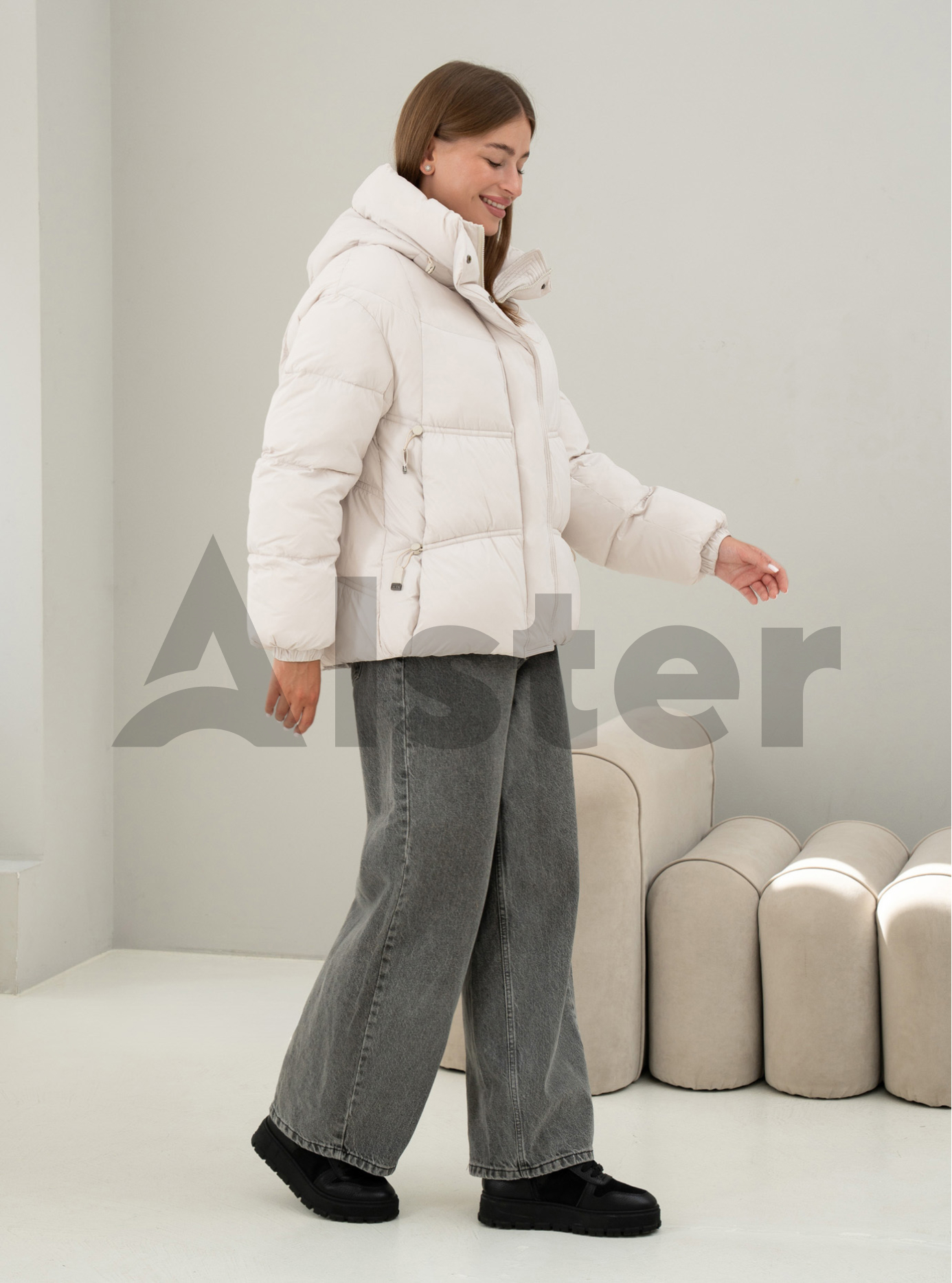Зимняя женская куртка Meajiateer 6676 Молочный S (MJ26676-05): фото - Alster.ua