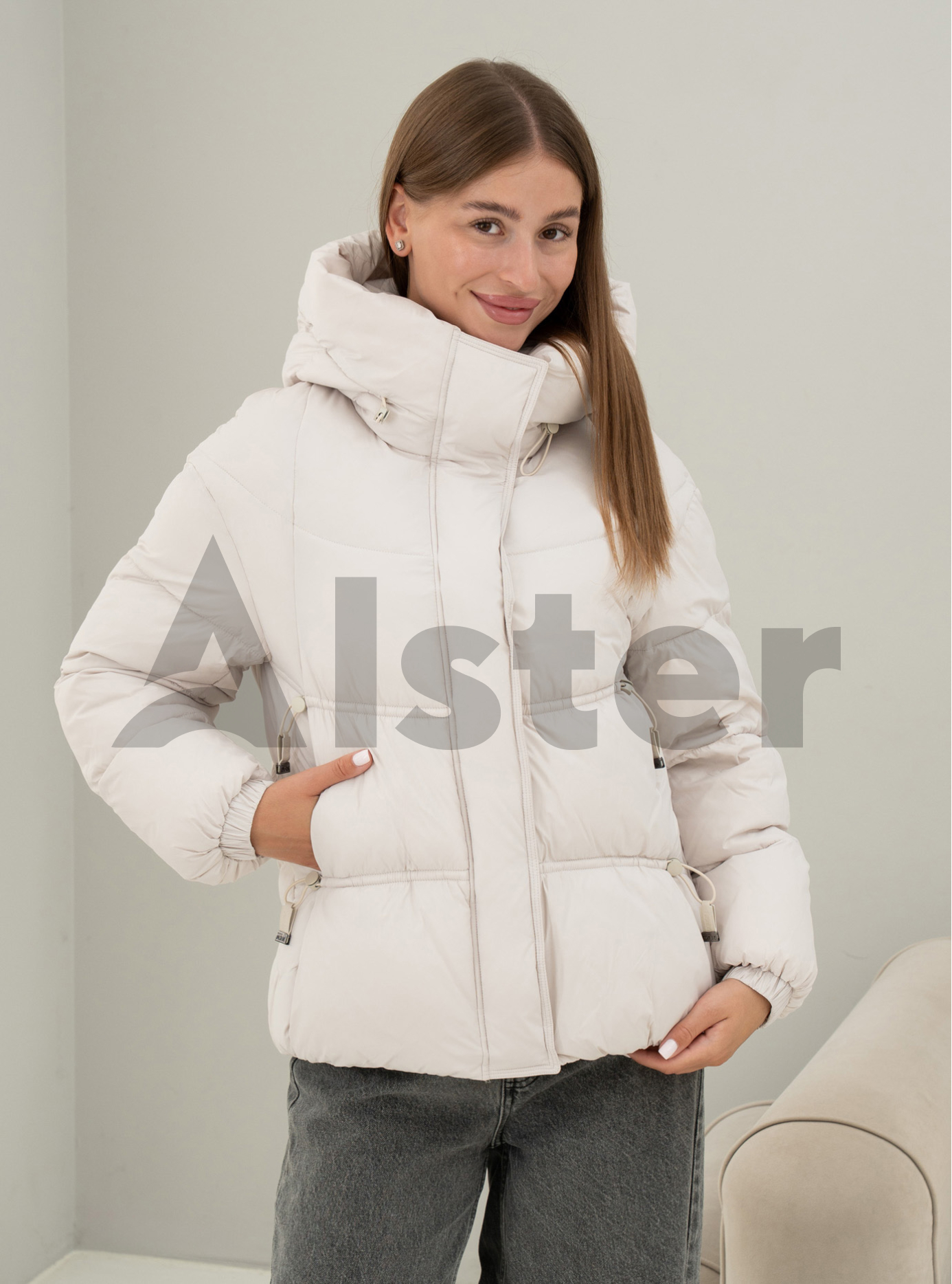 Зимняя женская куртка Meajiateer 6676 Молочный S (MJ26676-05): фото - Alster.ua