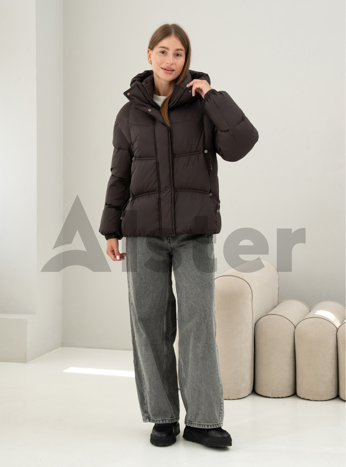Зимняя женская куртка Meajiateer 6676 Шоколадный L (MJ26676-11): фото - Alster.ua