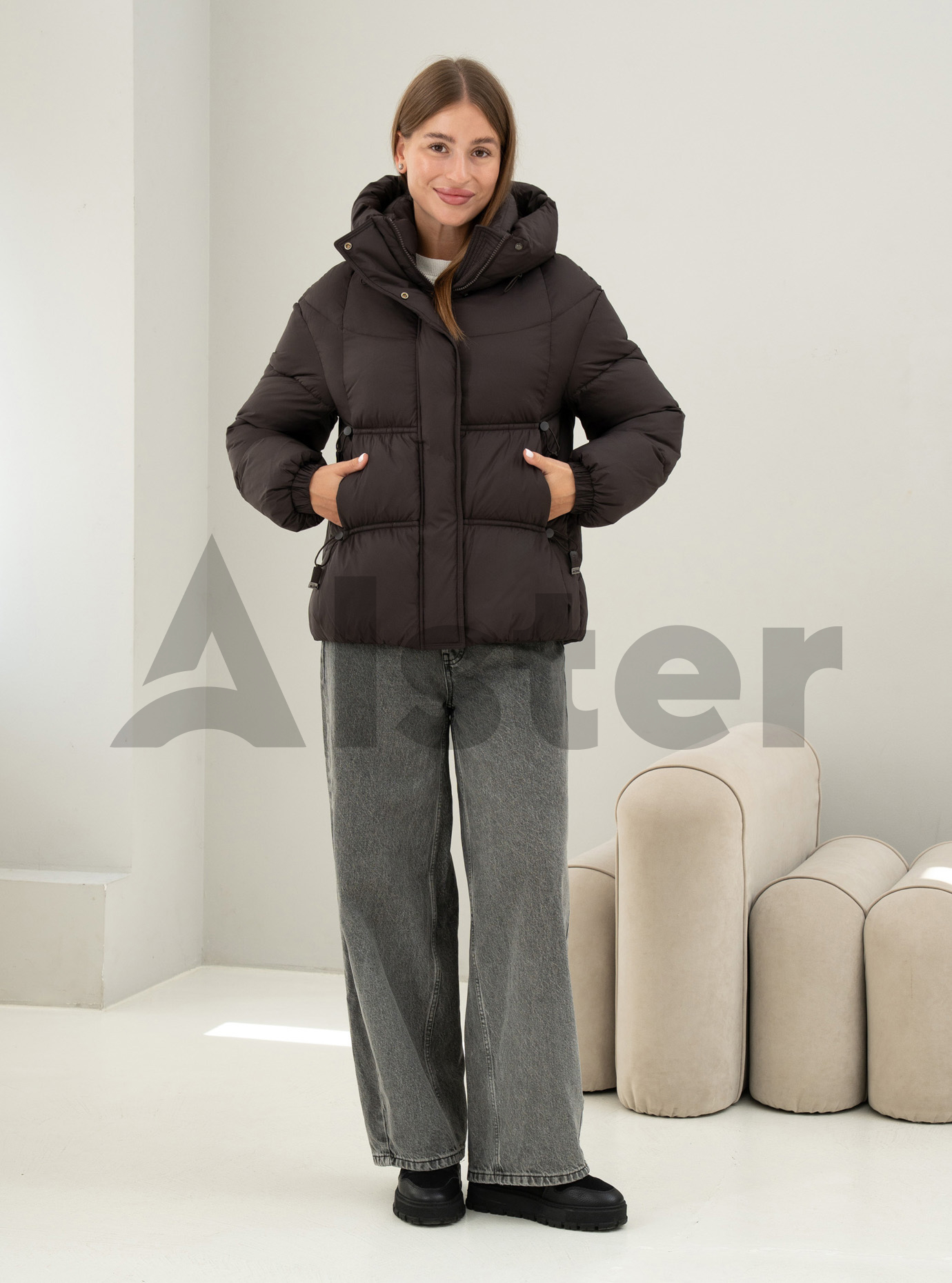 Зимняя женская куртка Meajiateer 6676 Шоколадный L (MJ26676-11): фото - Alster.ua