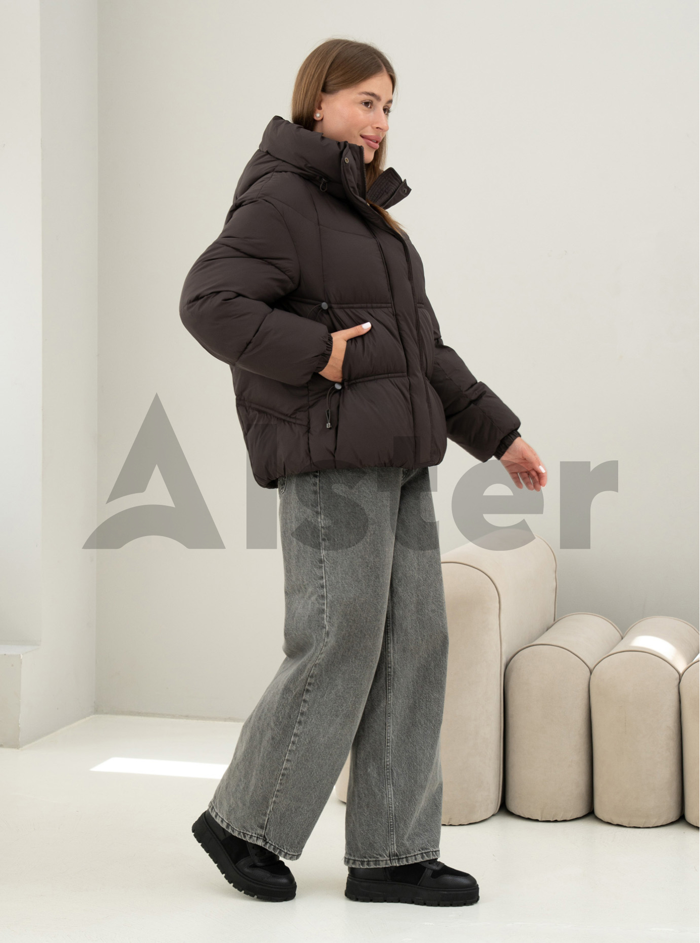Зимняя женская куртка Meajiateer 6676 Шоколадный L (MJ26676-11): фото - Alster.ua