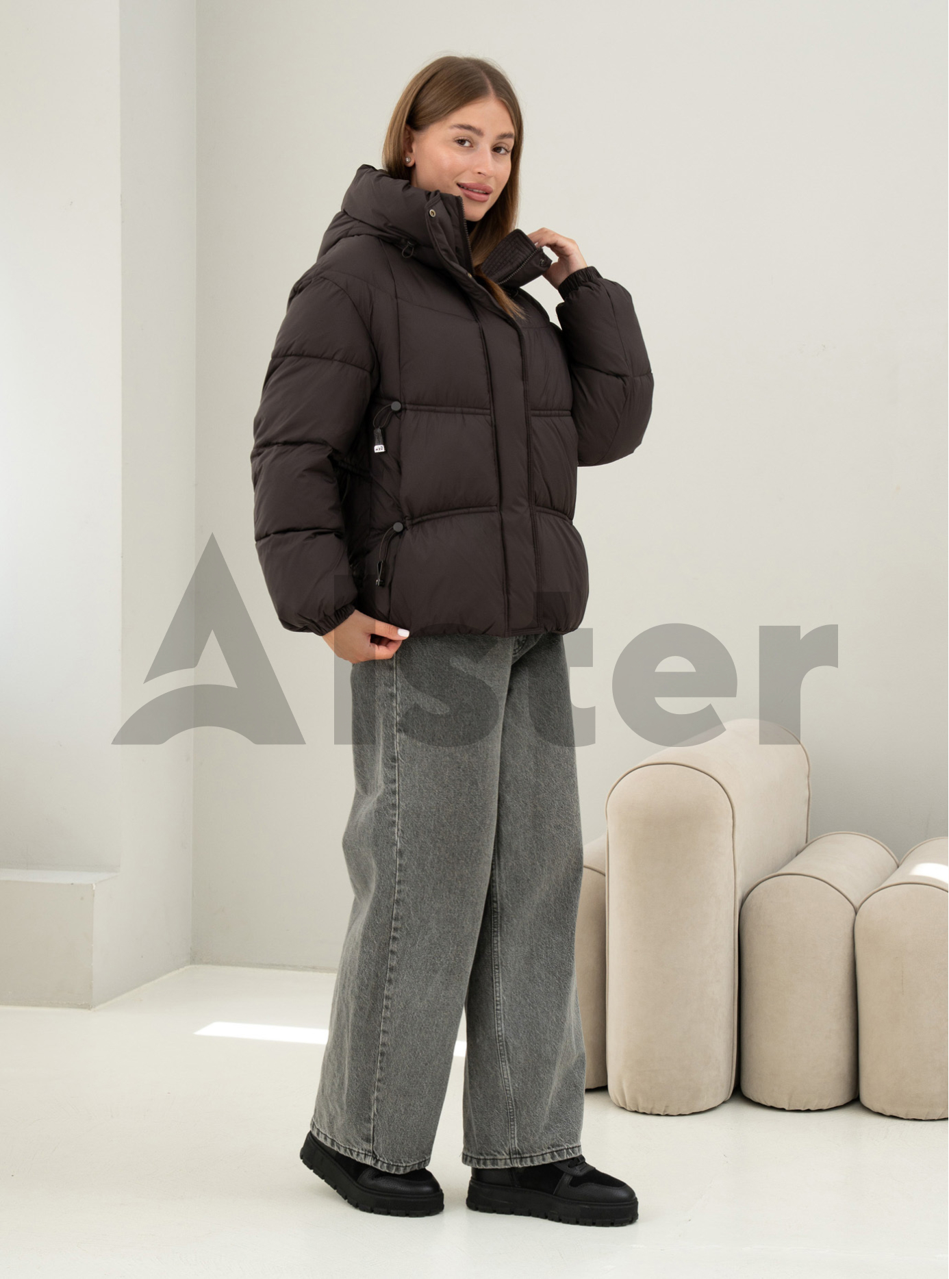 Зимняя женская куртка Meajiateer 6676 Шоколадный L (MJ26676-11): фото - Alster.ua