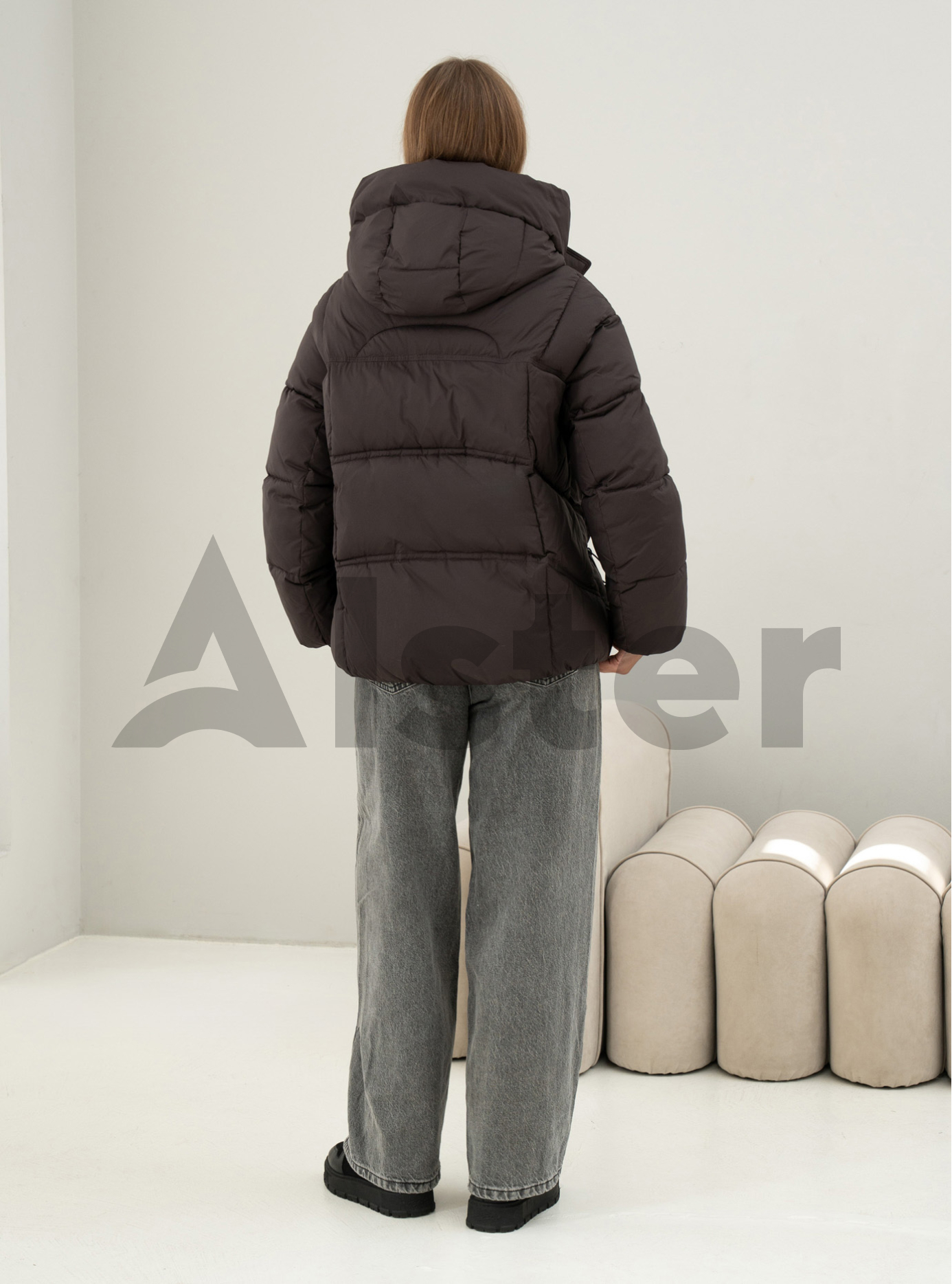Зимняя женская куртка Meajiateer 6676 Шоколадный L (MJ26676-11): фото - Alster.ua