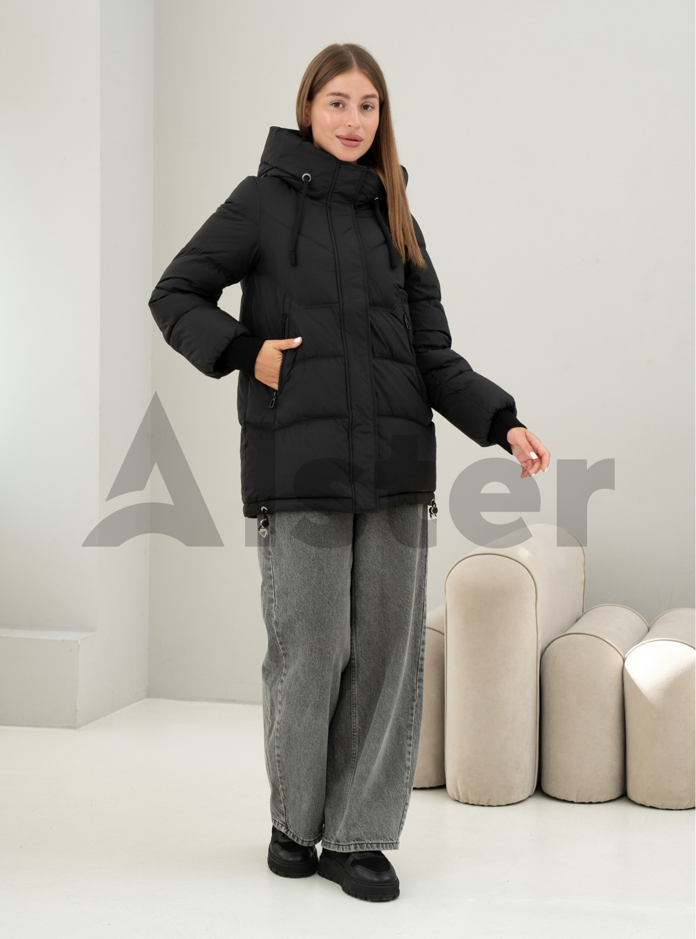 Зимняя женская куртка Meajiateer 6682 Чёрный M (MJ26682-02): фото - Alster.ua
