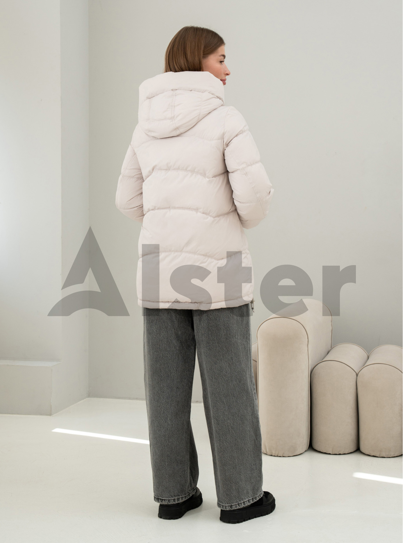 Зимняя женская куртка Meajiateer 6682 Молочный S (MJ26682-06): фото - Alster.ua