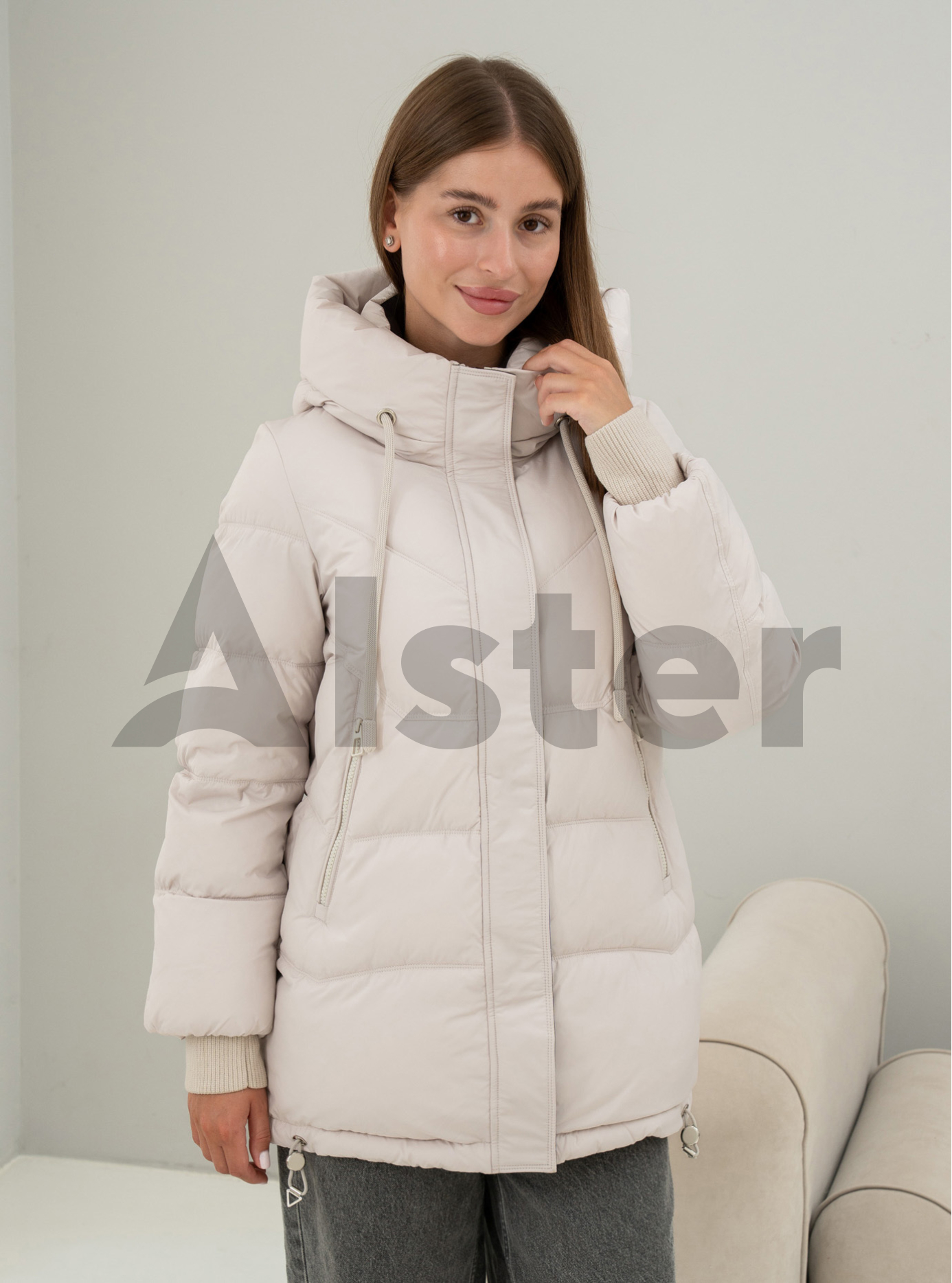 Зимняя женская куртка Meajiateer 6682 Молочный S (MJ26682-06): фото - Alster.ua
