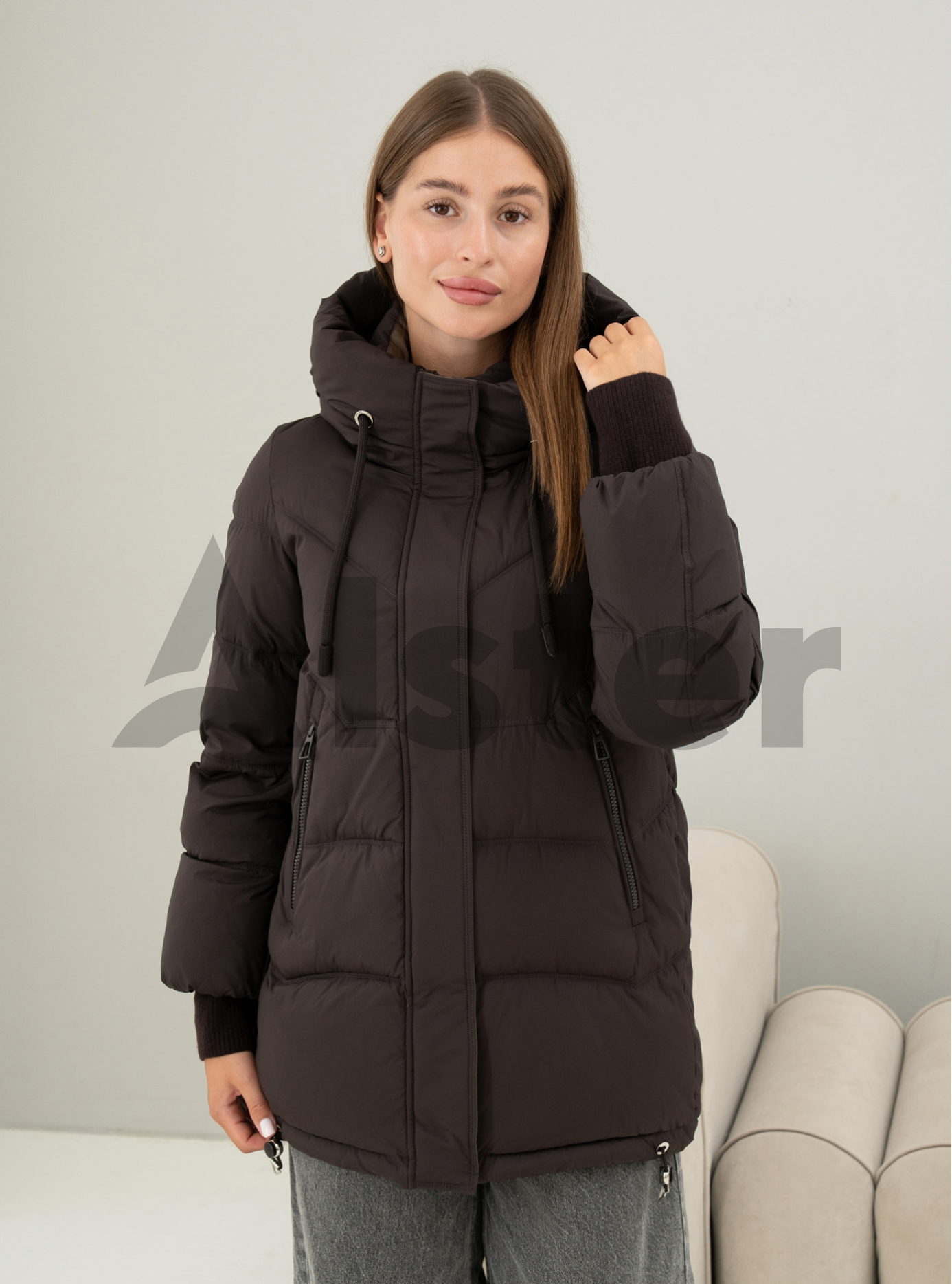 Зимняя женская куртка Meajiateer 6682 Шоколадный M (MJ26682-12): фото - Alster.ua