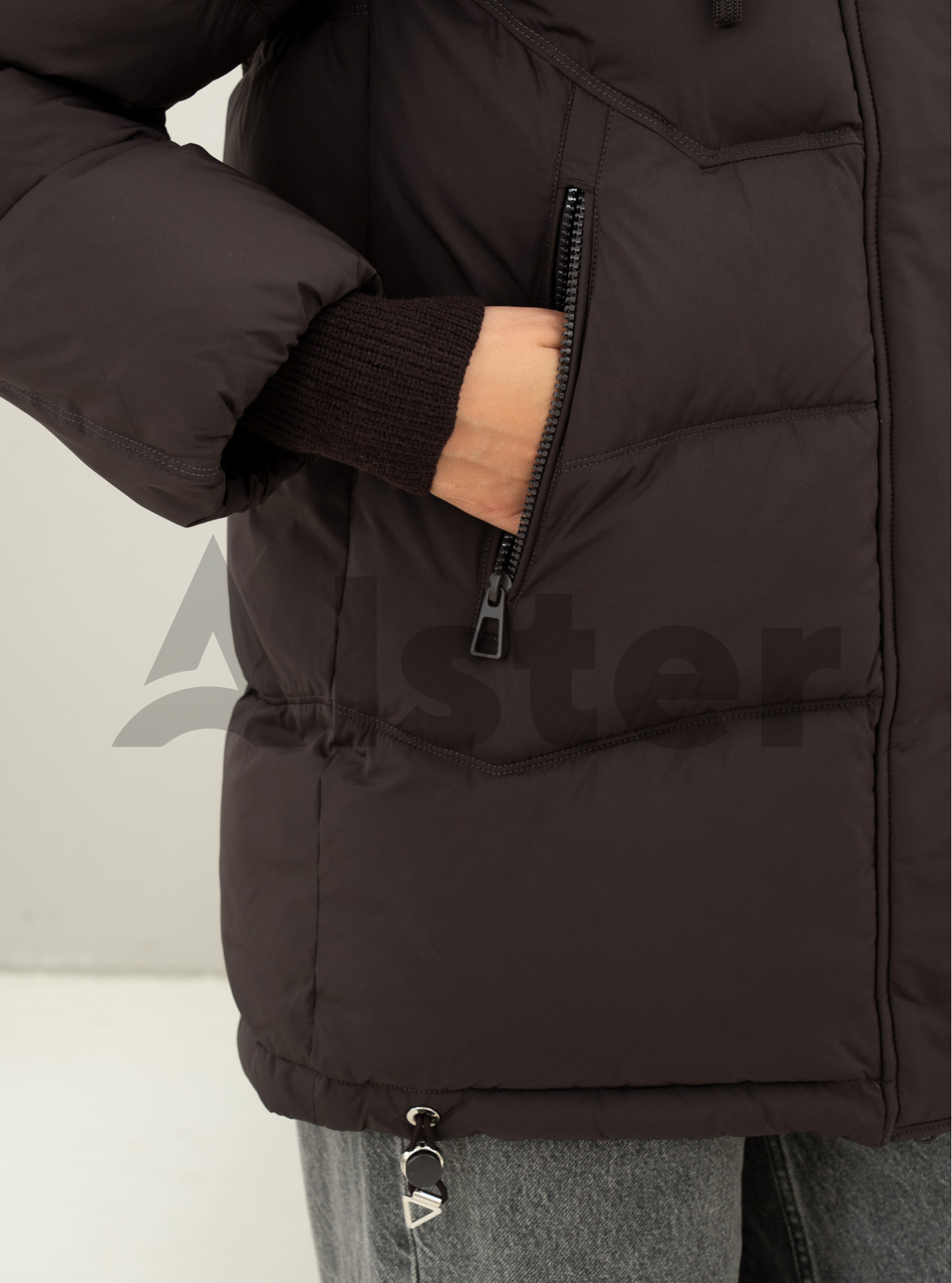 Зимняя женская куртка Meajiateer 6682 Шоколадный M (MJ26682-12): фото - Alster.ua