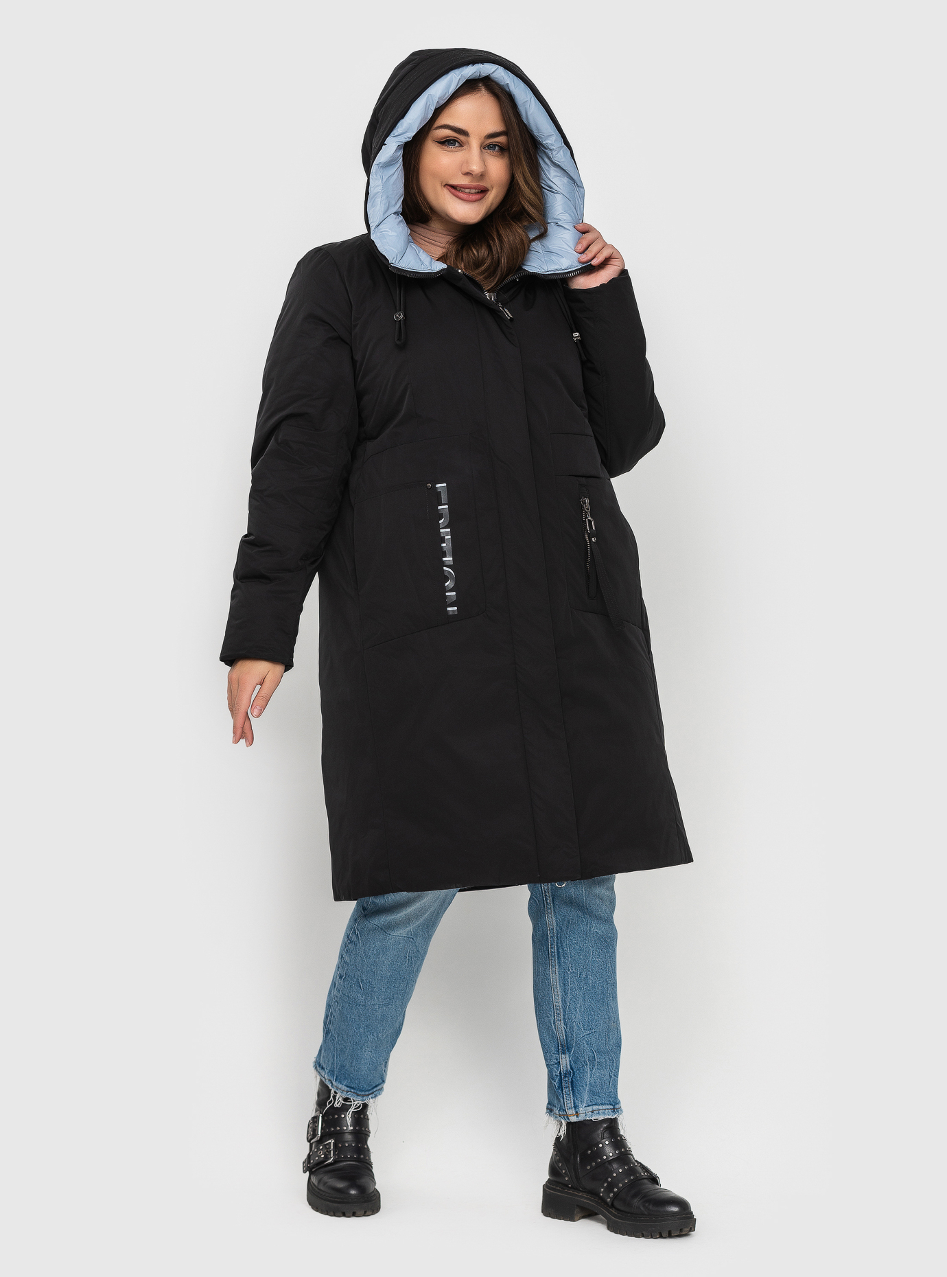 Зимняя куртка MISHELE (+size) Чёрный 54 (MSH22025-01): фото - Alster.ua